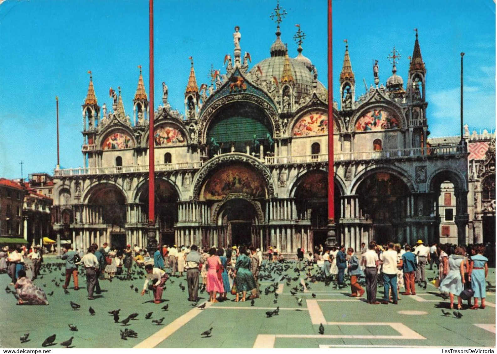 ITALIE - Venise - La Basilique Saint Marc - Animé - Colorisé - Carte Postale - Venezia (Venedig)