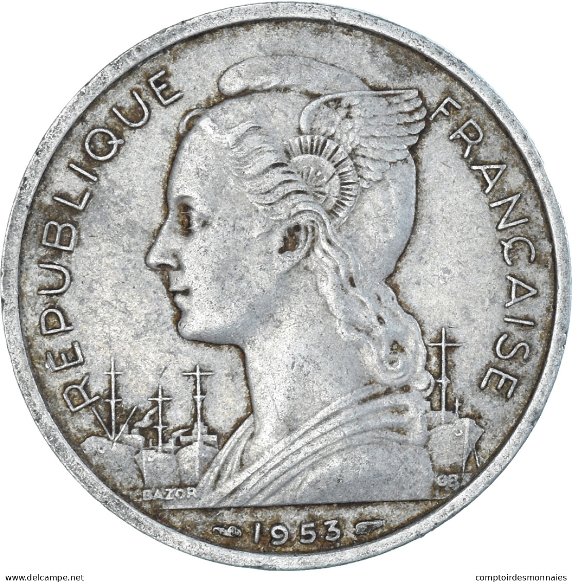 Monnaie, Madagascar, 5 Francs, 1953 - Madagascar