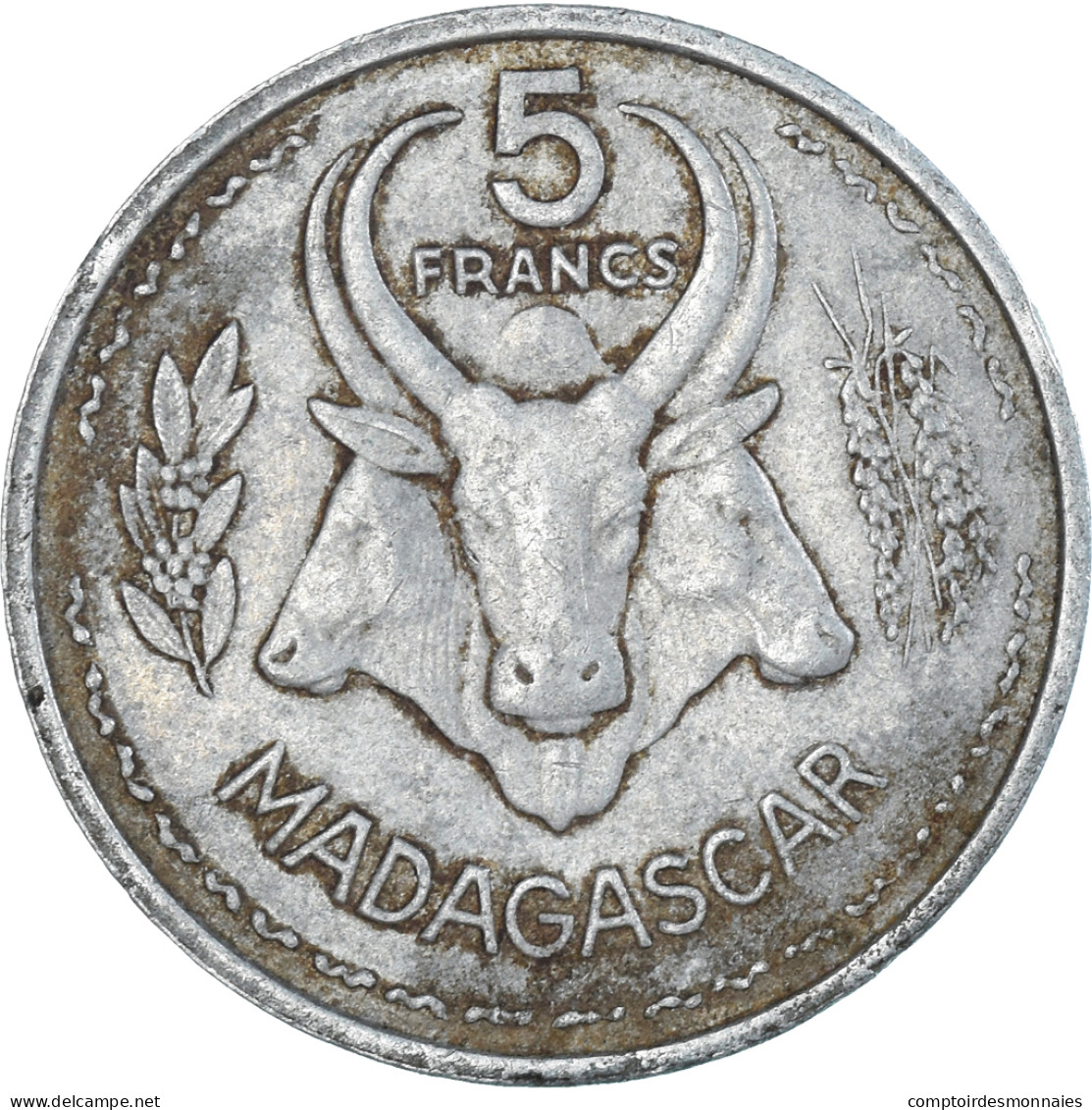 Monnaie, Madagascar, 5 Francs, 1953 - Madagaskar