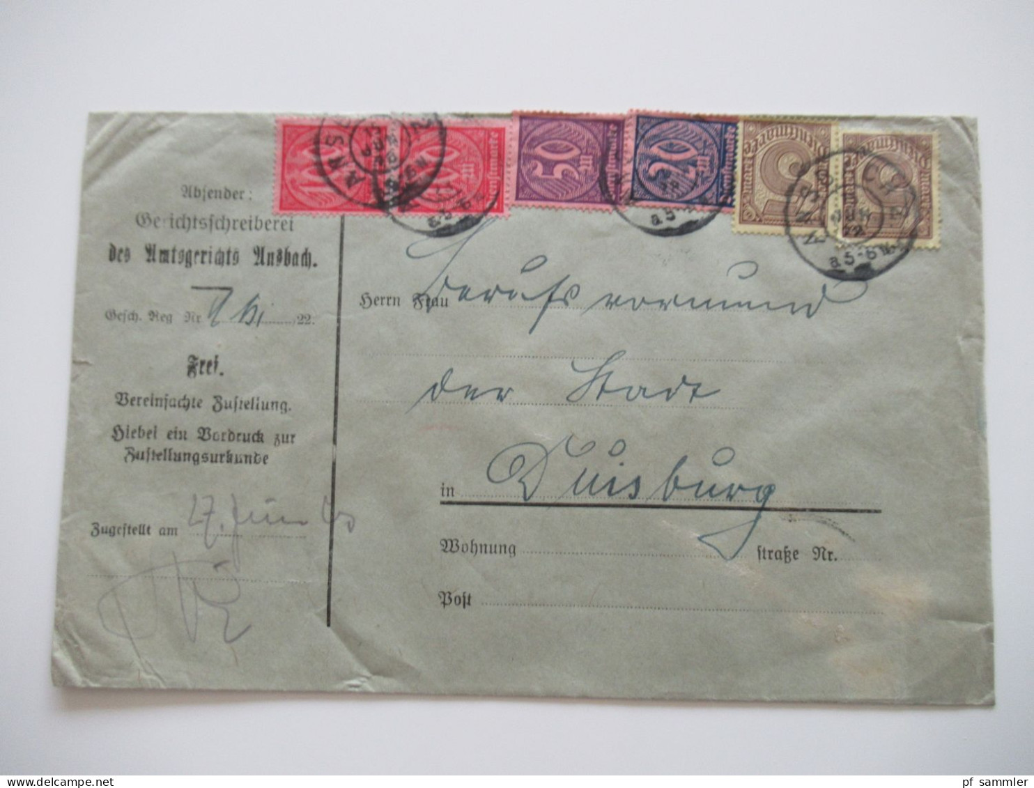 DR 1920er Jahre - 1931 Dienstbriefe / Teils Hohe Frankaturen / Kleiner Posten Mit 9 Belegen / Ruhrgebiet Usw. - Dienstmarken