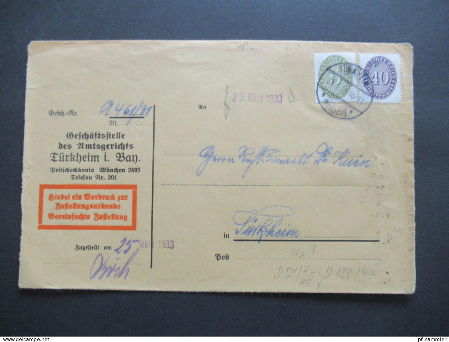 DR 1920er Jahre - 1931 Dienstbriefe / teils hohe Frankaturen / kleiner Posten mit 9 Belegen / Ruhrgebiet usw.