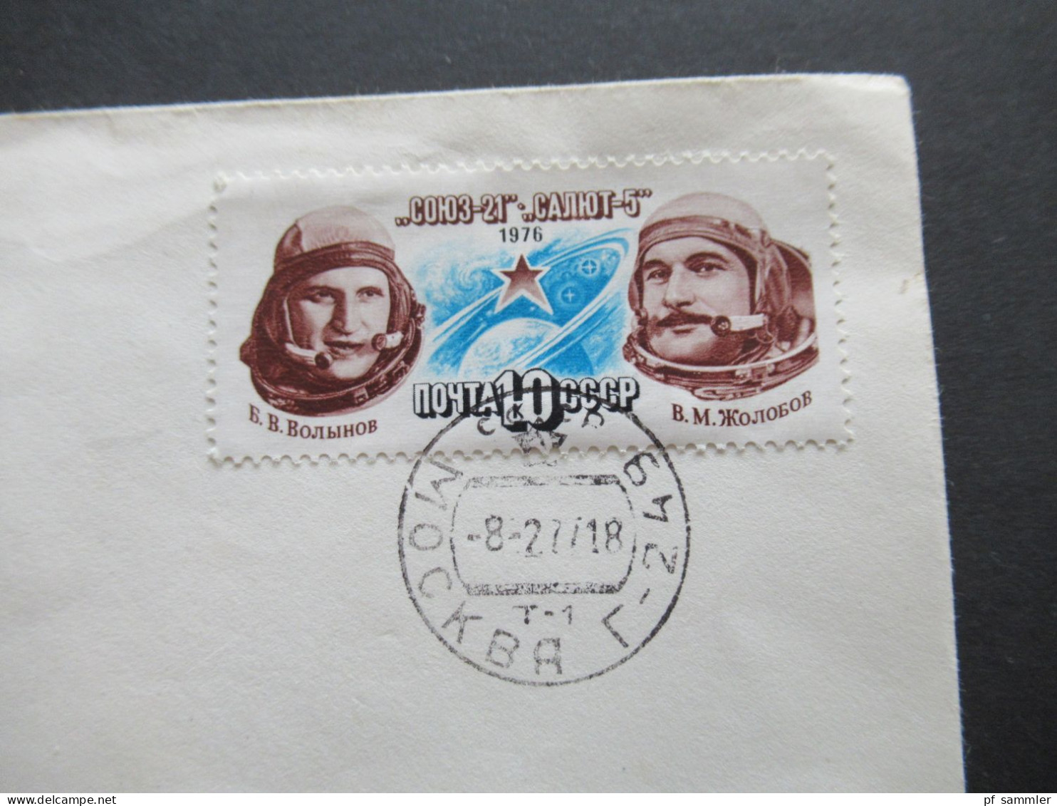 UdSSR 1976 Interkosmos Autogramm / Original Unterschrift / Kosmonaut ??!! Beleg / FDC - Lettres & Documents