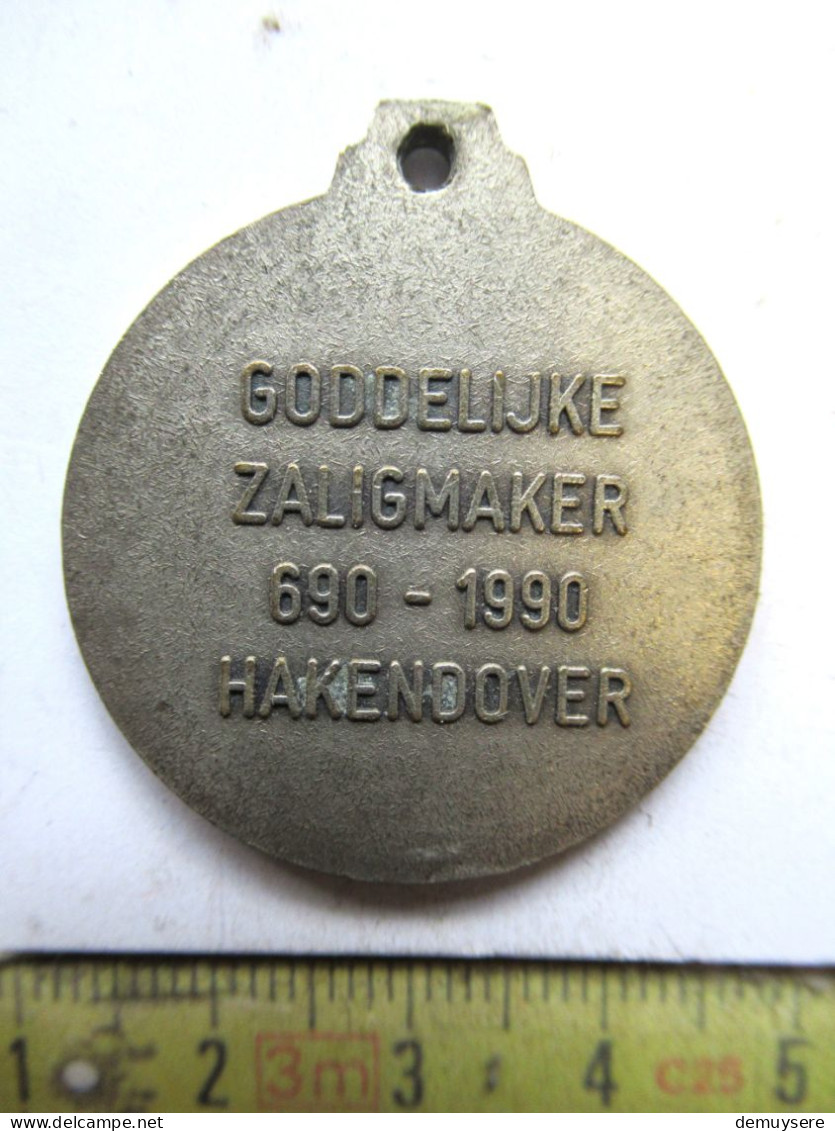 4022 - HAKENDOVER - GODDELIJKE ZALIGMAKER 690-1990 - Gemeentepenningen