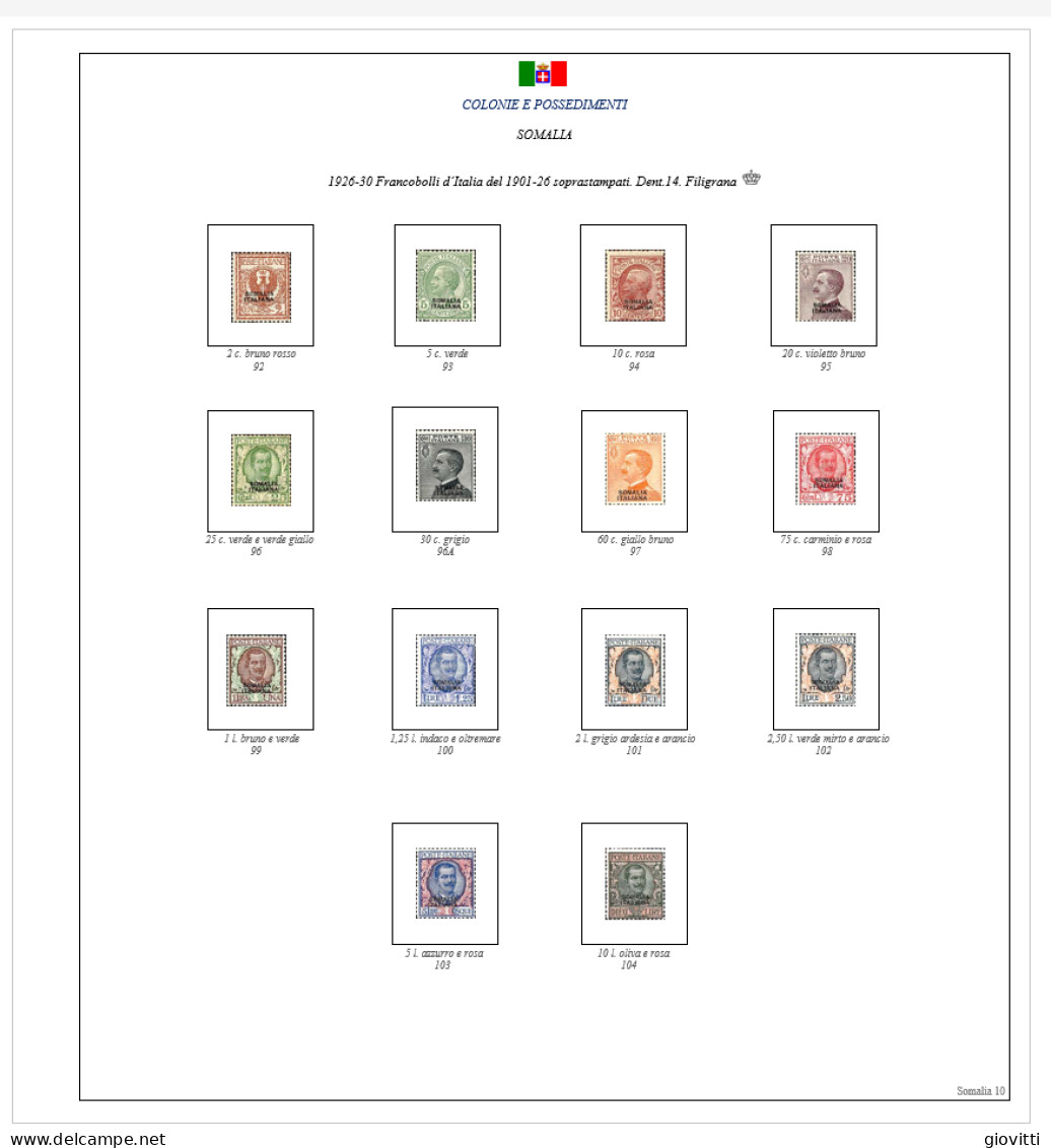 SOMAGLIA, Fogli Autocostruiti. - Boites A Timbres