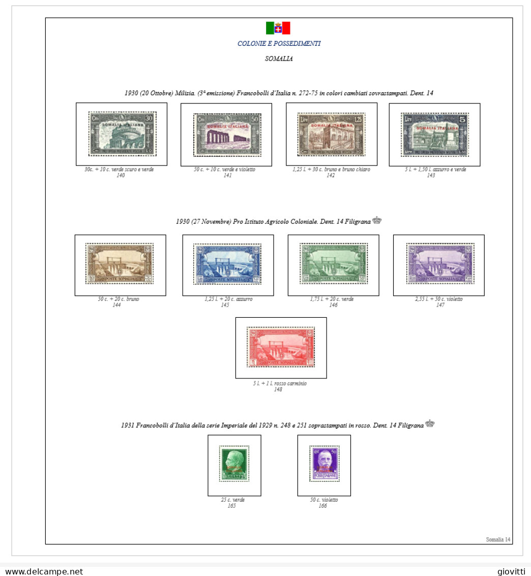 SOMAGLIA, Fogli Autocostruiti. - Kisten Für Briefmarken