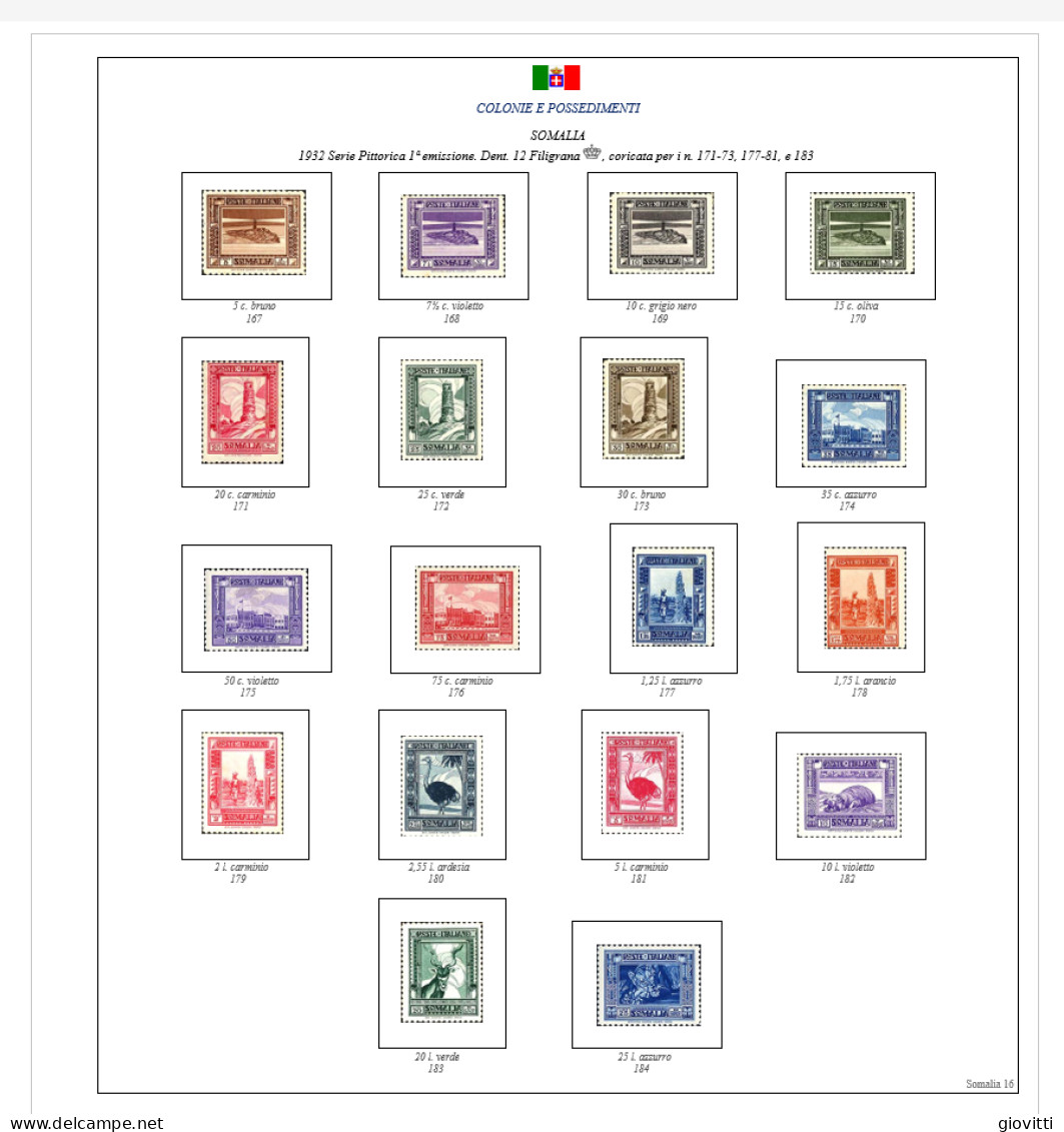 SOMAGLIA, Fogli Autocostruiti. - Stamp Boxes