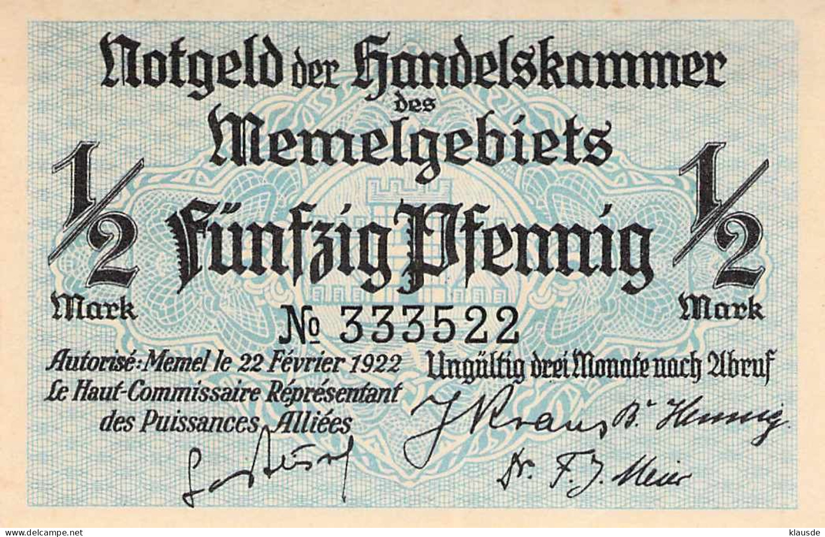 Kompletter Satz Notgeld Memelland Fast UNC Pick 641-649 - Lituania