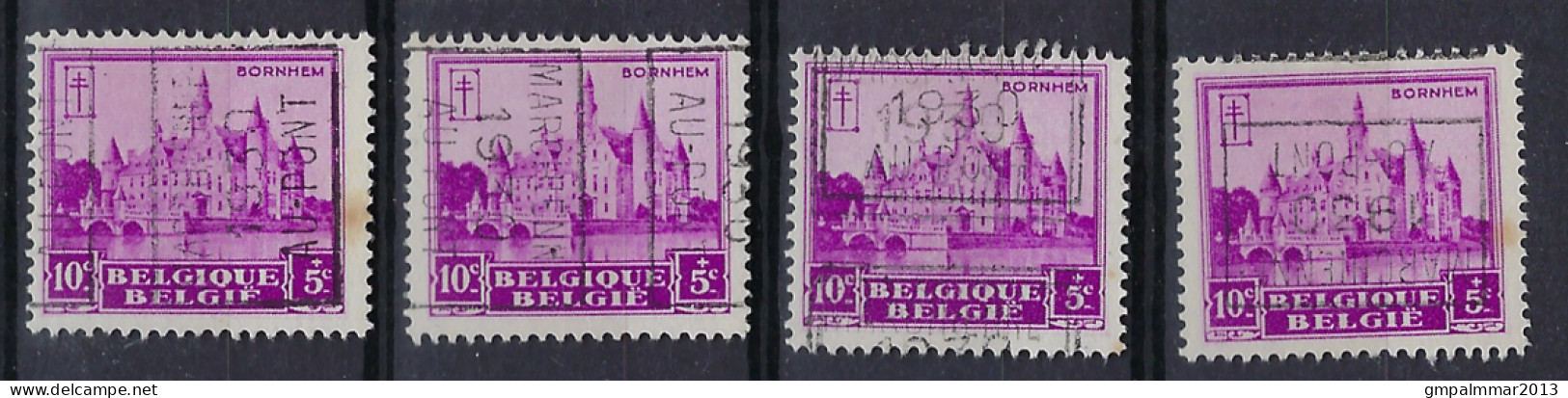 Nr. 308 Kasteel Bornem Voorafstempeling Nr. 5978 A B C En D MARCHIENNE 1930 AU - PONT ; Staat Zie Scan ! LOT 353 - Rolstempels 1930-..