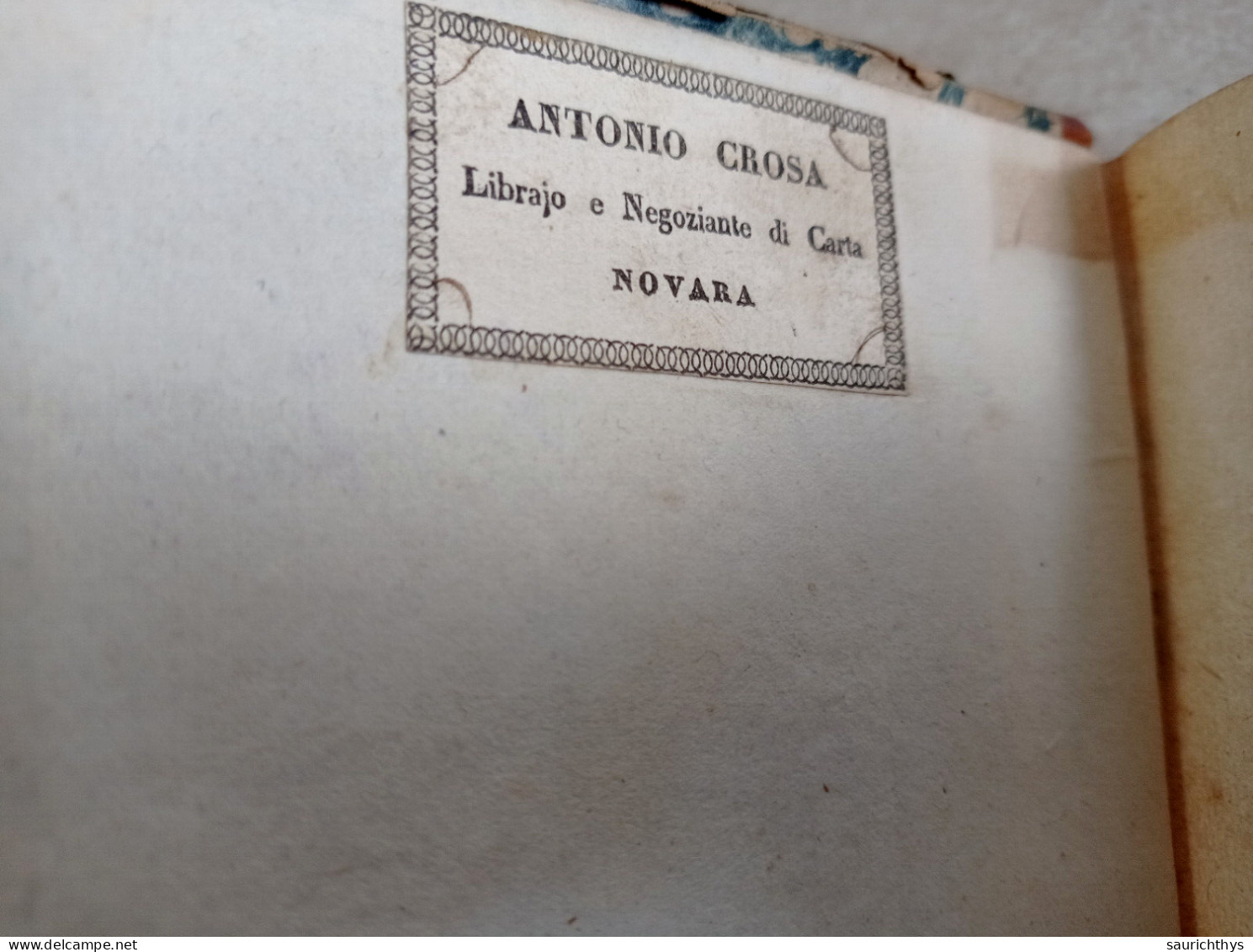 Nuovi Canti Di Giovanni Prati Torino 1844 Antonio Crosa Libraio Novara Con Autografo Di Noto Accademico - Alte Bücher