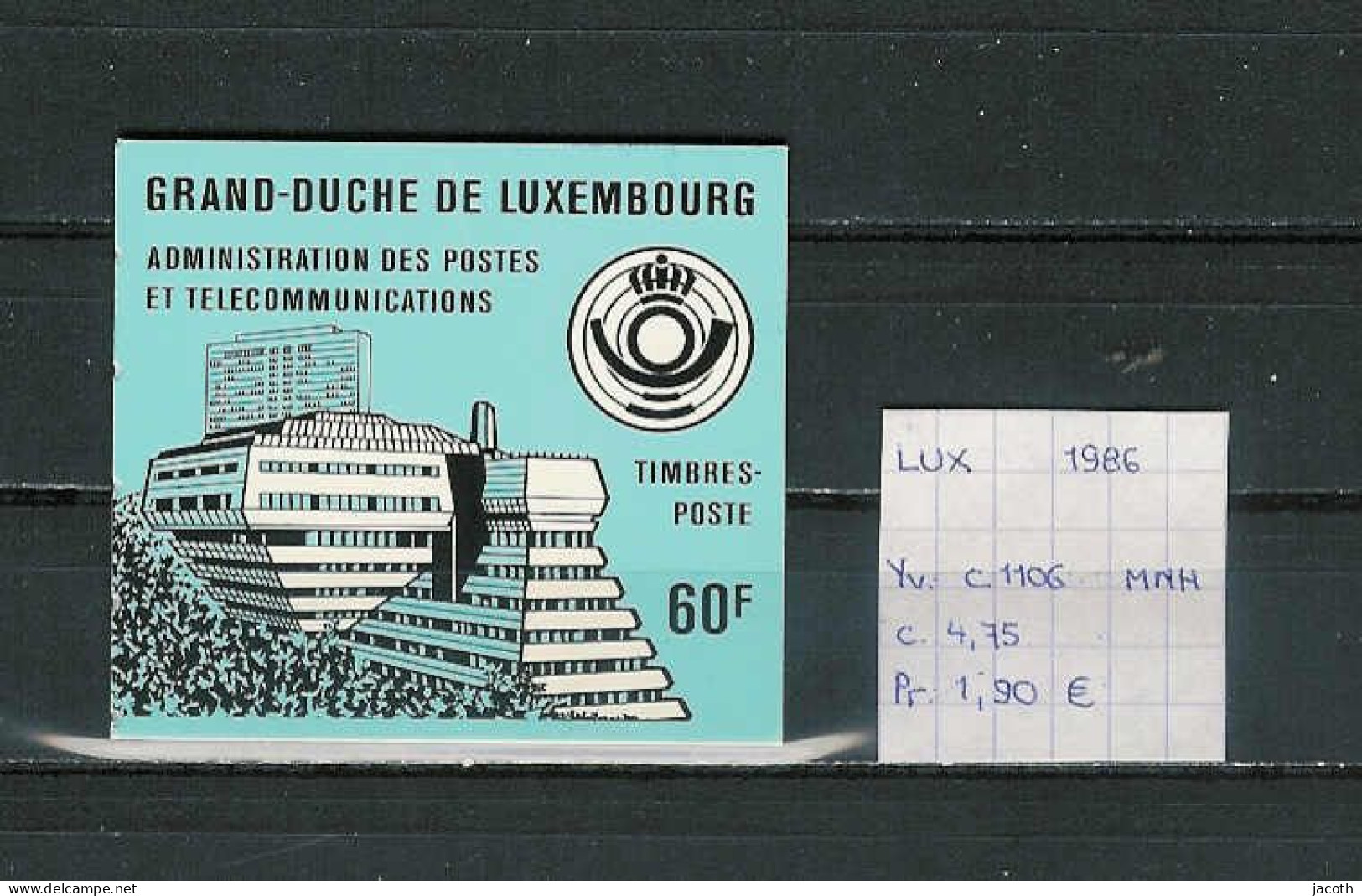 (TJ) Luxembourg 1986 - YT C1106 (postfris/neuf/MNH) - Carnets