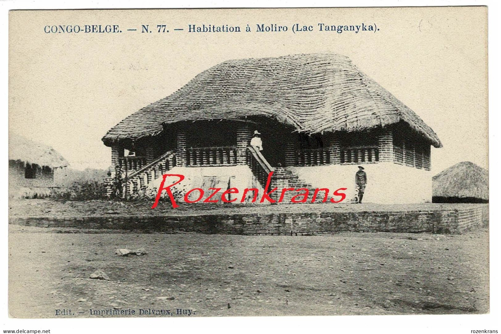 Belgisch Congo Belge CPA Nr. 77 Habitation A Moliro (Lac Du Tanganyka) Lake Tanganyika (En Très Bon état) - Congo Belga