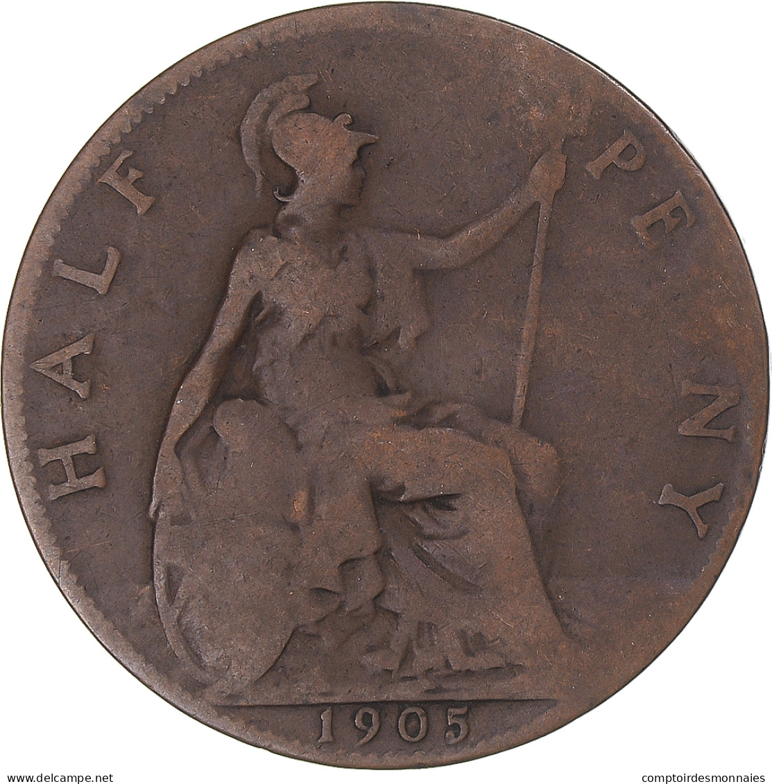 Monnaie, Grande-Bretagne, 1/2 Penny, 1905 - C. 1/2 Penny