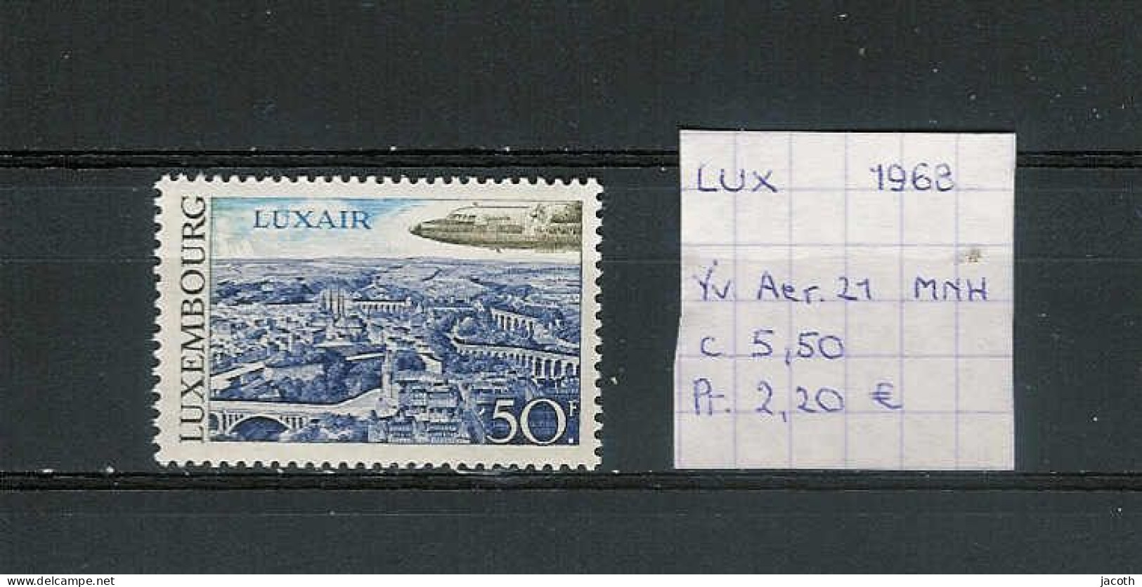 (TJ) Luxembourg 1968 - YT LP. 21 (postfris/neuf/MNH) - Nuovi