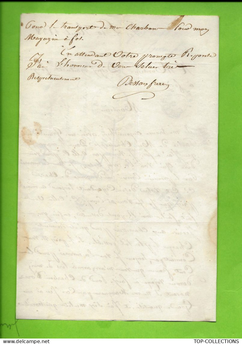 1848  De Besson Frères Fos  Par St Béat Haute Garonne Pour Espy Maitre De Forges à Foix Ariège Vente De Charbon De Bois - 1800 – 1899