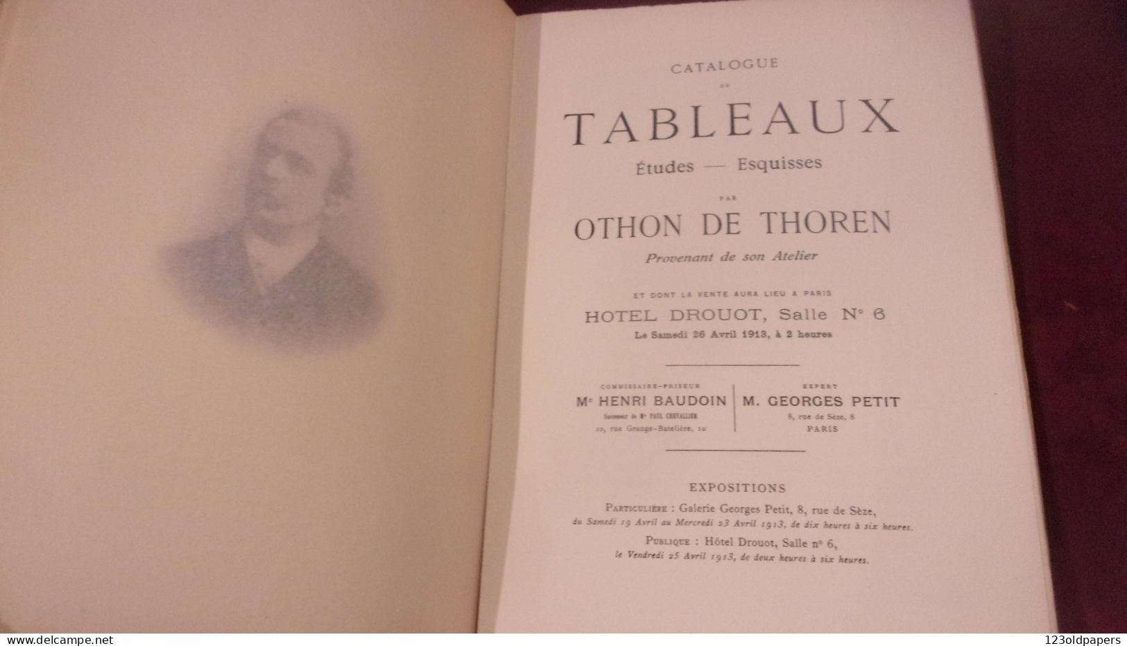 1913 Catalogue De Tableaux, études, Esquisses Par Othon De Thoren Provenant De Son Ateli Georges Petit Karl Kasimir Otto - Art