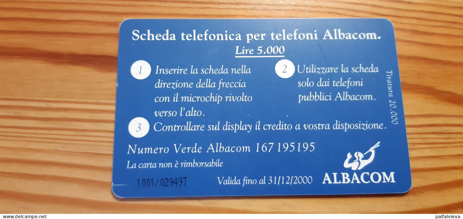 Phonecard Italy, Albacom - Lion - Öff. Diverse TK