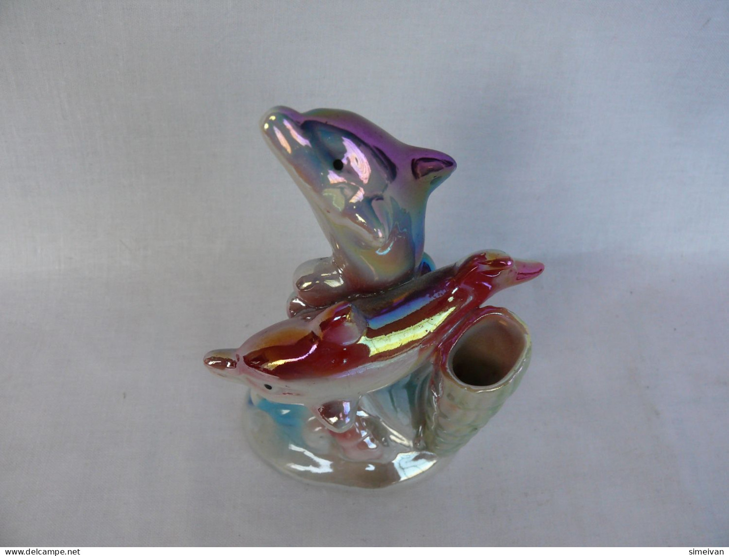 Beautiful Porcelain Figurе Dolphins and Pen Holder #2134