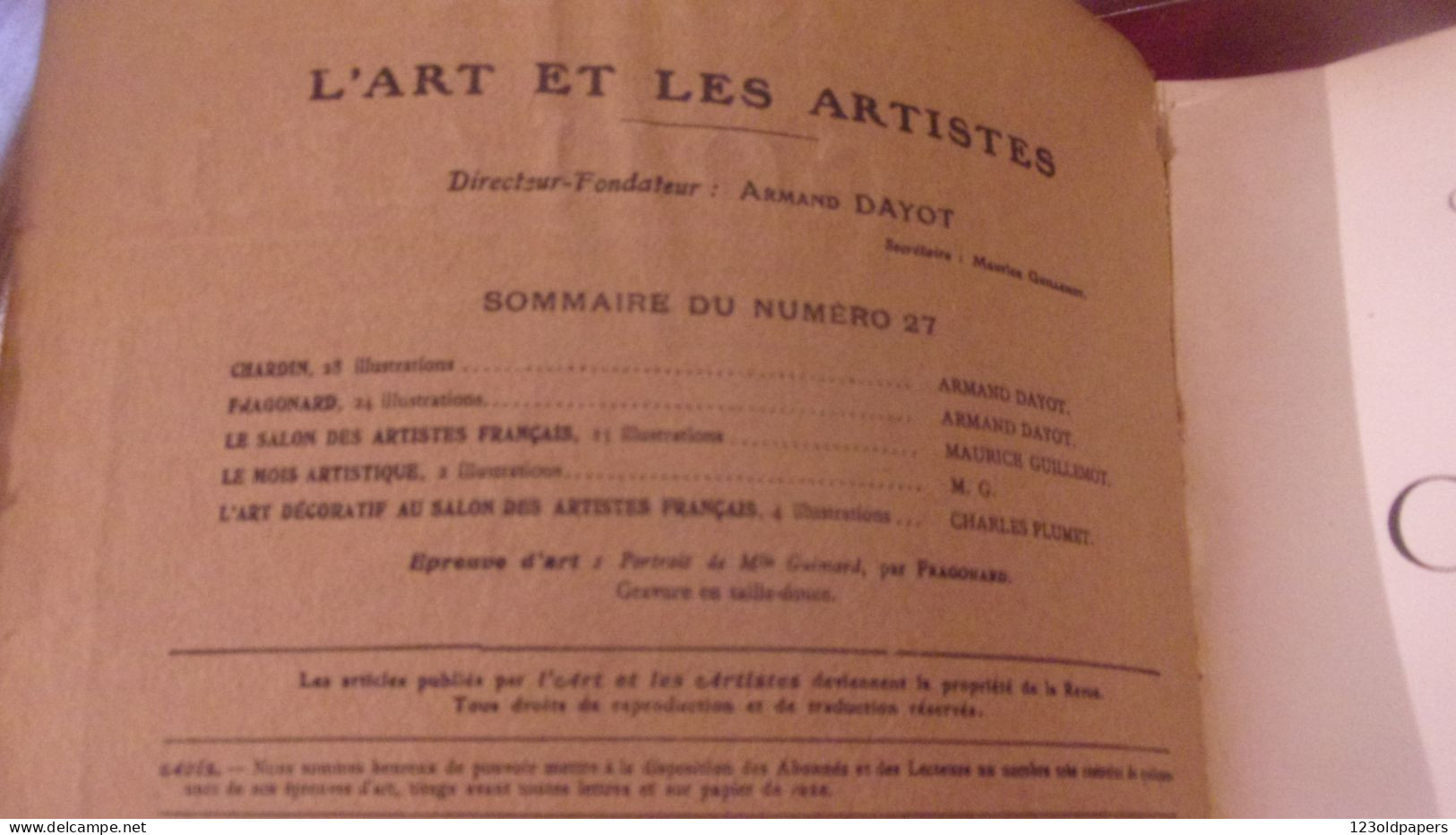 Chardin & Fragonard Numéro Spécial De L'art & Les Artistes N°27 3e Année Juin 1907 - Arte