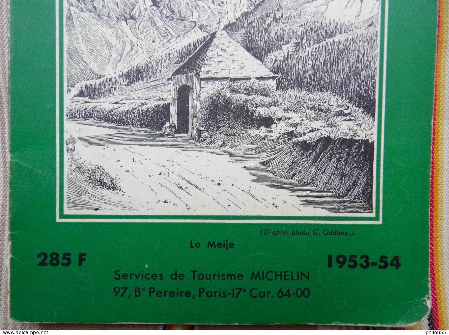 Guide MICHELIN Vvert DAUPHINE 1953 54 - Michelin (guides)