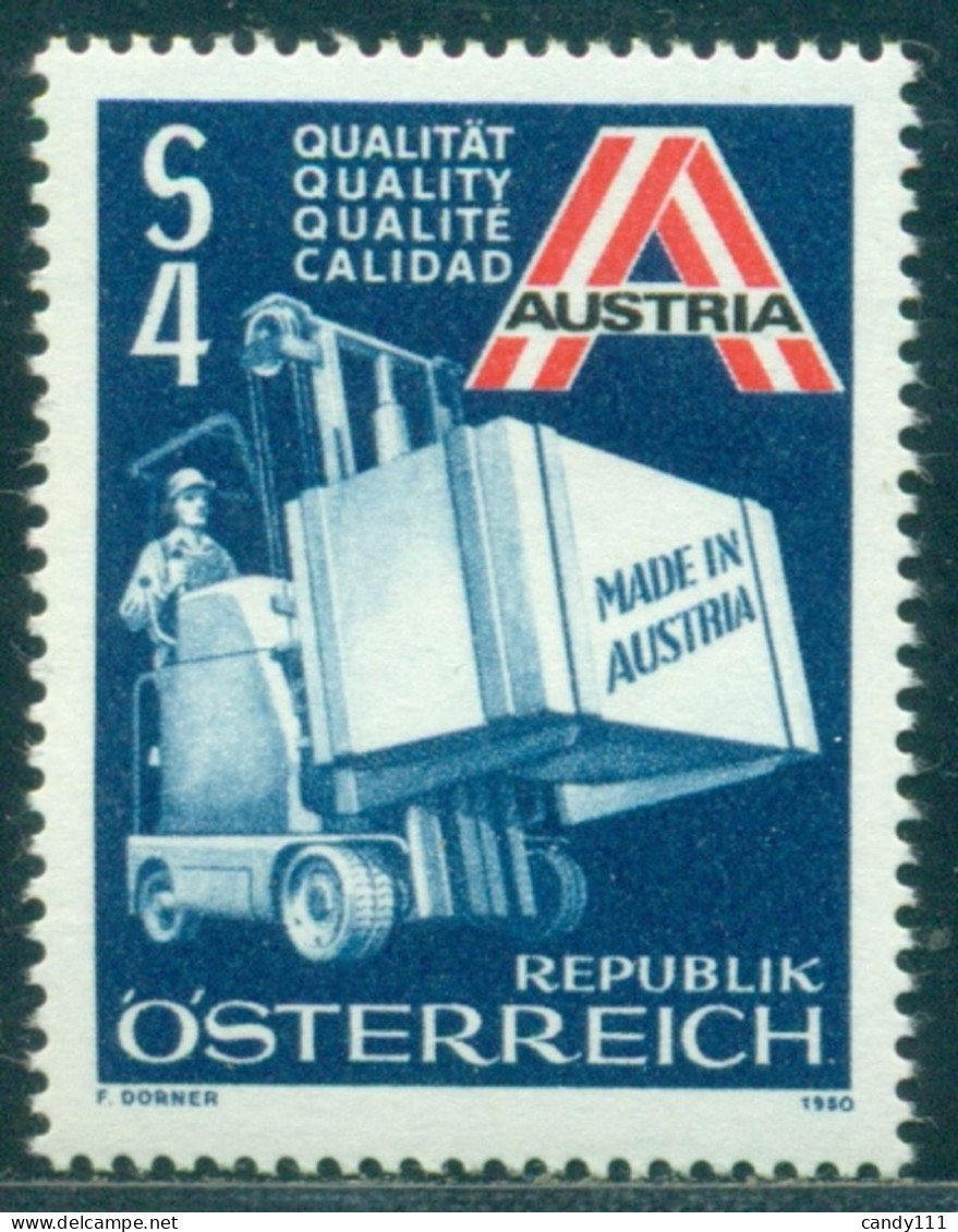 1980 Exports,Forklift With Austrian Export Goods,worker,Austria, M.1633, MNH - Autres (Terre)
