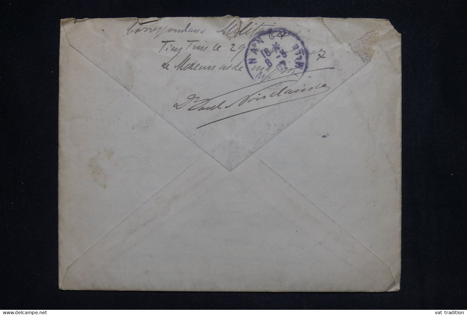 CHINE - Type Mouchon Sur Enveloppe De Tientsin Pour Paris En 1907 Avec Cachet Militaire - L 148124 - Covers & Documents