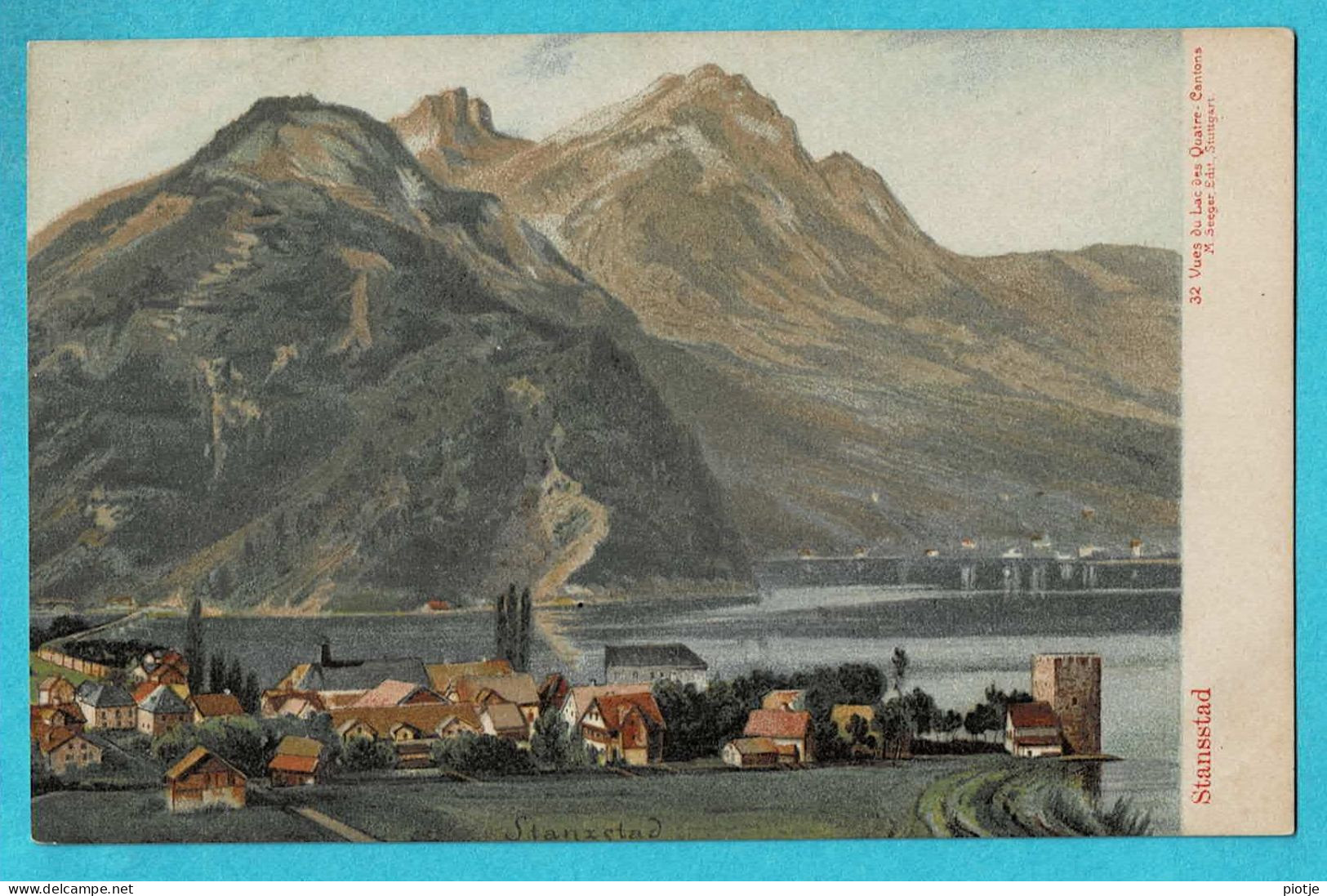 * Stansstad (Nidwalden - Schweiz - La Suisse) * (32 Vues Du Lac Des Quatre Cantons, M. Seeger, Edit Stuttgart) étang Old - Stansstad