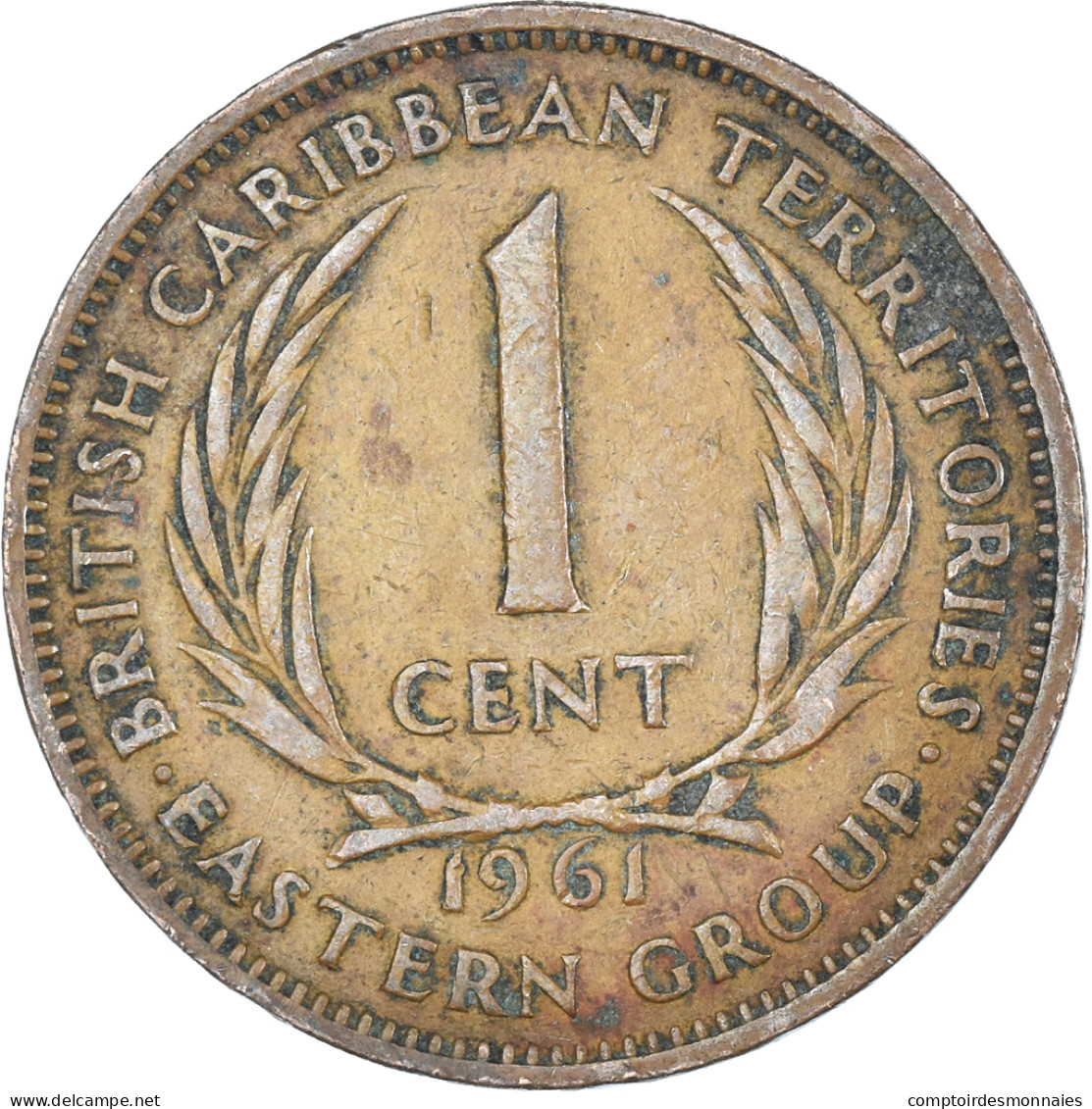 Monnaie, Territoires Britanniques Des Caraïbes, Cent, 1961 - Caribe Británica (Territorios Del)