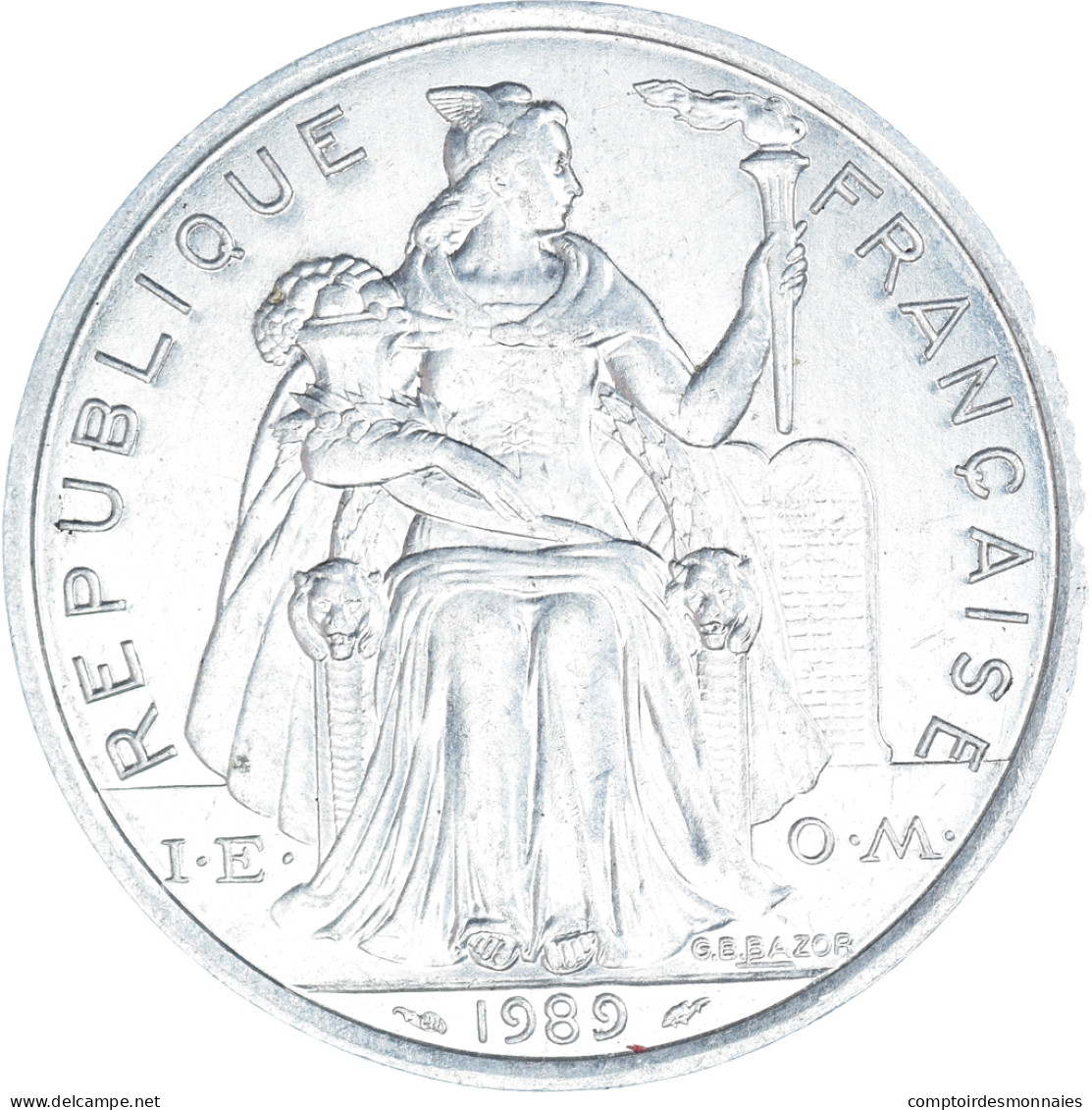 Monnaie, Nouvelle-Calédonie, 5 Francs, 1989 - Nouvelle-Calédonie