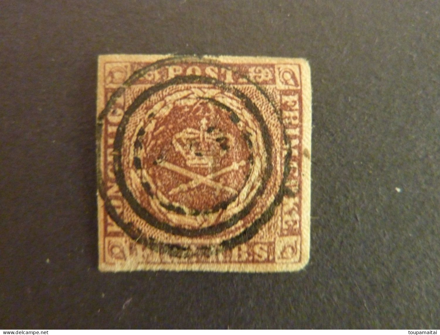 DANEMARK, Année 1852-53, YT N° 2 Oblitéré  (cote 60 EUR) - Oblitérés