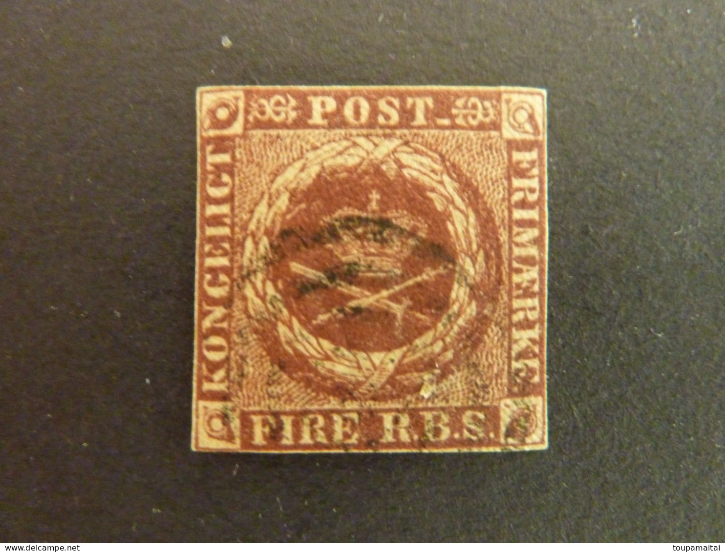DANEMARK, Année 1851, YT N° 2a Oblitéré (cote 100 EUR) - Used Stamps
