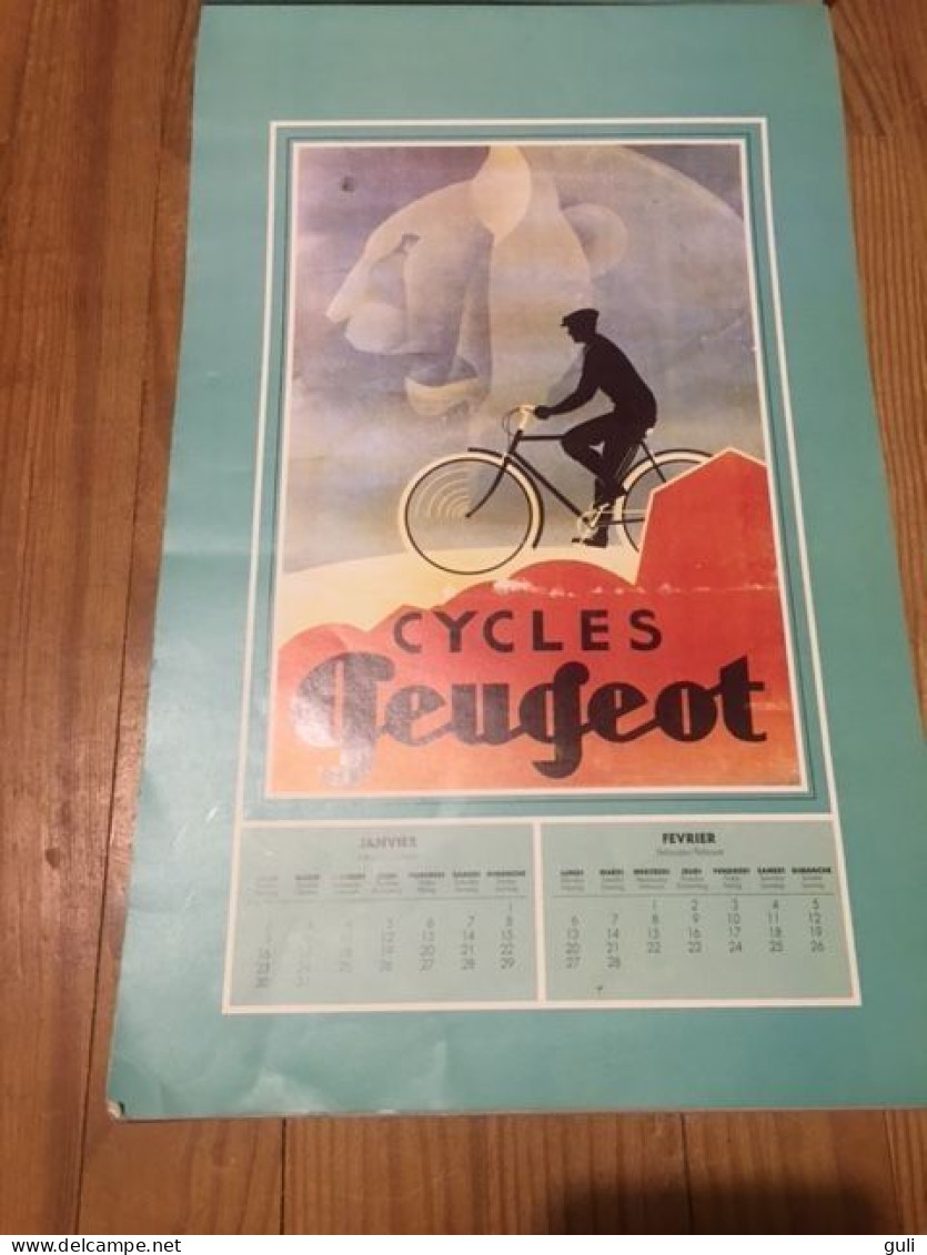 Calendrier Complet 1978 PEUGEOT CYCLES  GRAND FORMAT = 43.5 X 26 Cms (vélo Cycle Cyclisme Bike Bicycle ) - Grossformat : 1971-80