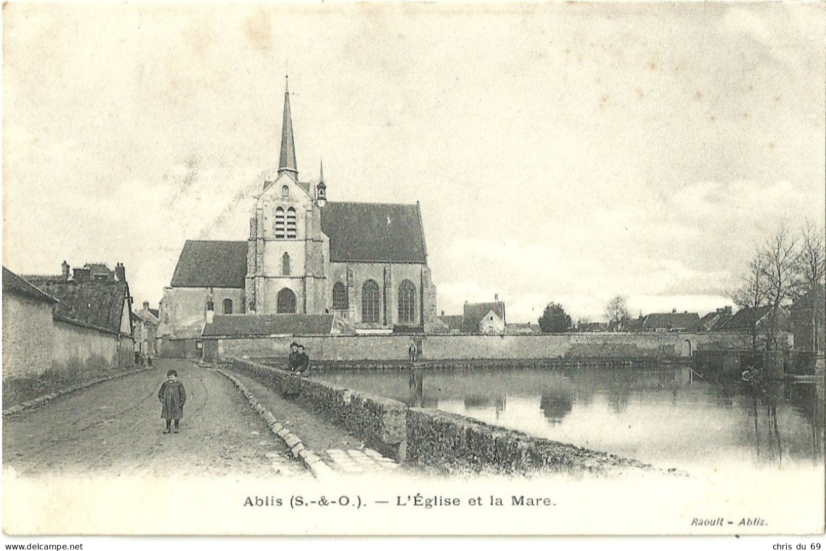 Ablis L Eglise Et La Mare - Ablis