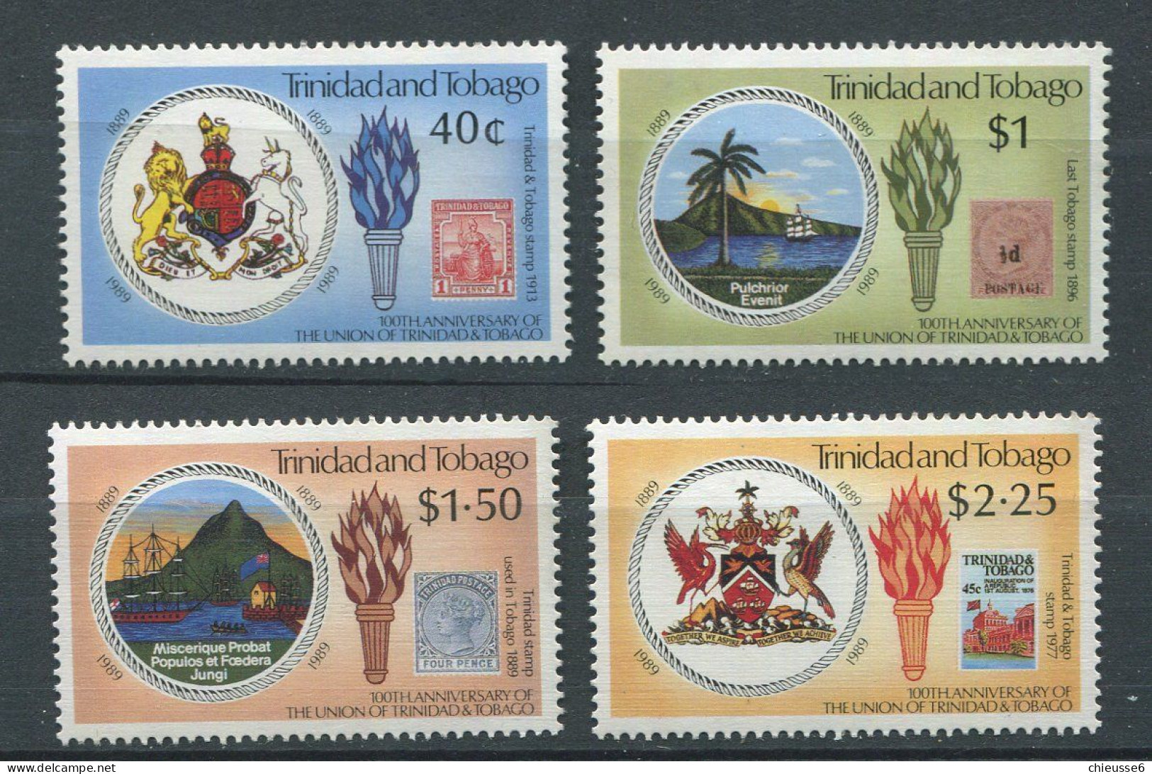 Trinite ** N° 608 à 611 - Cent. De L'Union De Trinité Et De Tobago - Trinidad & Tobago (1962-...)