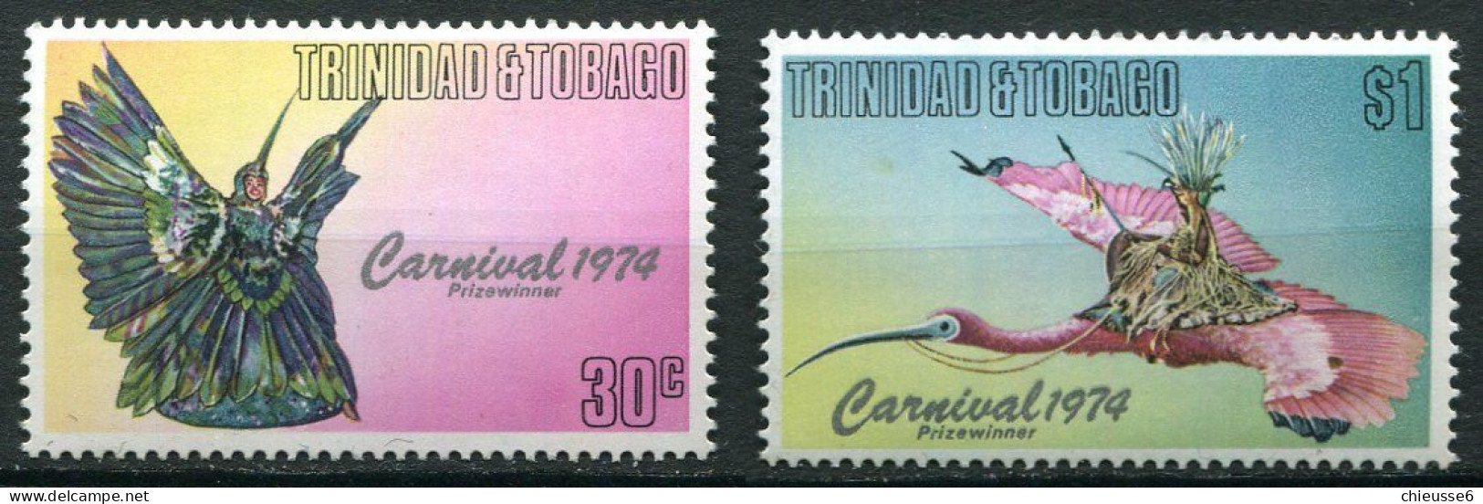Trinite ** N° 341/342 - Carnaval. Masques - Trinidad & Tobago (1962-...)