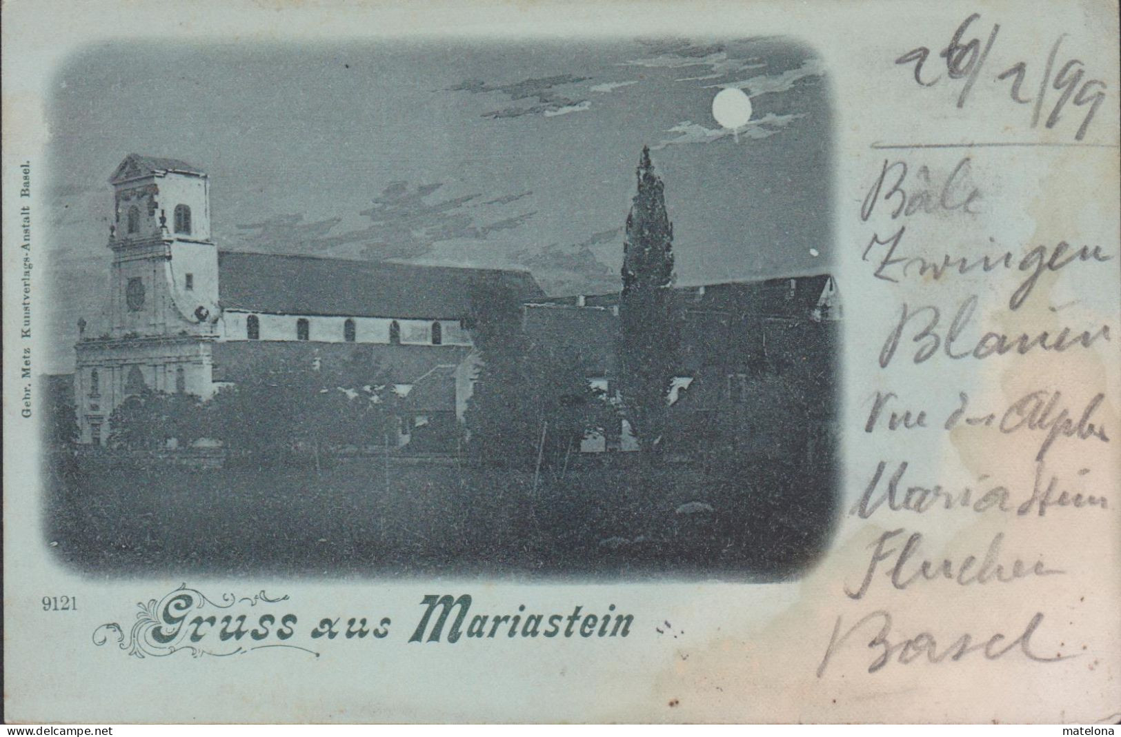 SUISSE SO SOLEURE GRUSS AUS MARIASTEIN  PRECURSEUR 1899 - Metzerlen-Mariastein