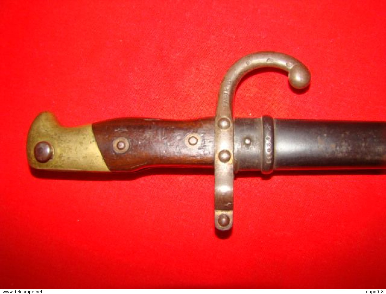 épée baïonnette Française Mle 1874 ( fabrication de Manufacture Autrichienne , usine de Steyr 1878) pour fusil Gras