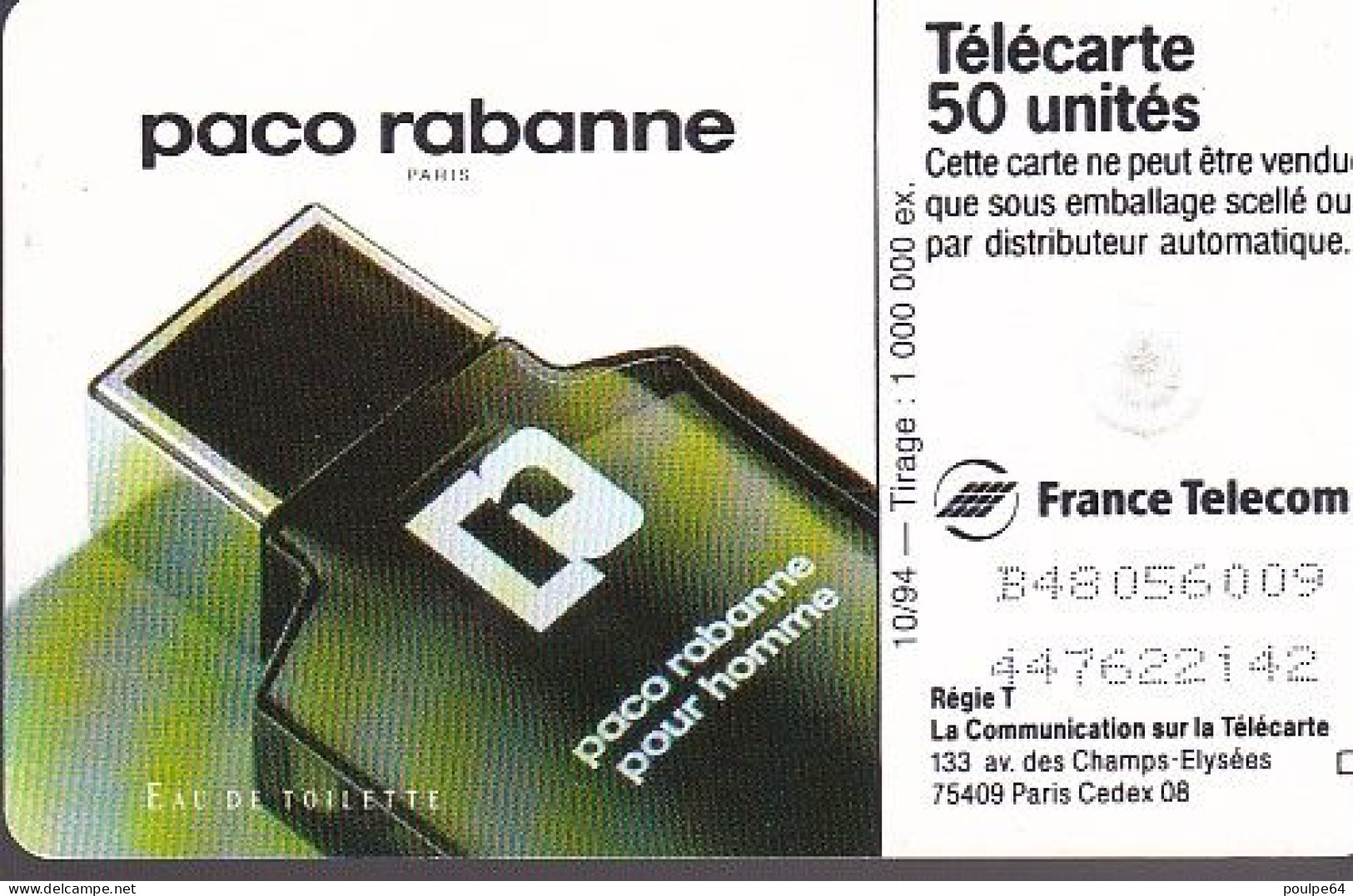 F518 - 10/1994 - PACO RABANNE - 50 GEM - 1994