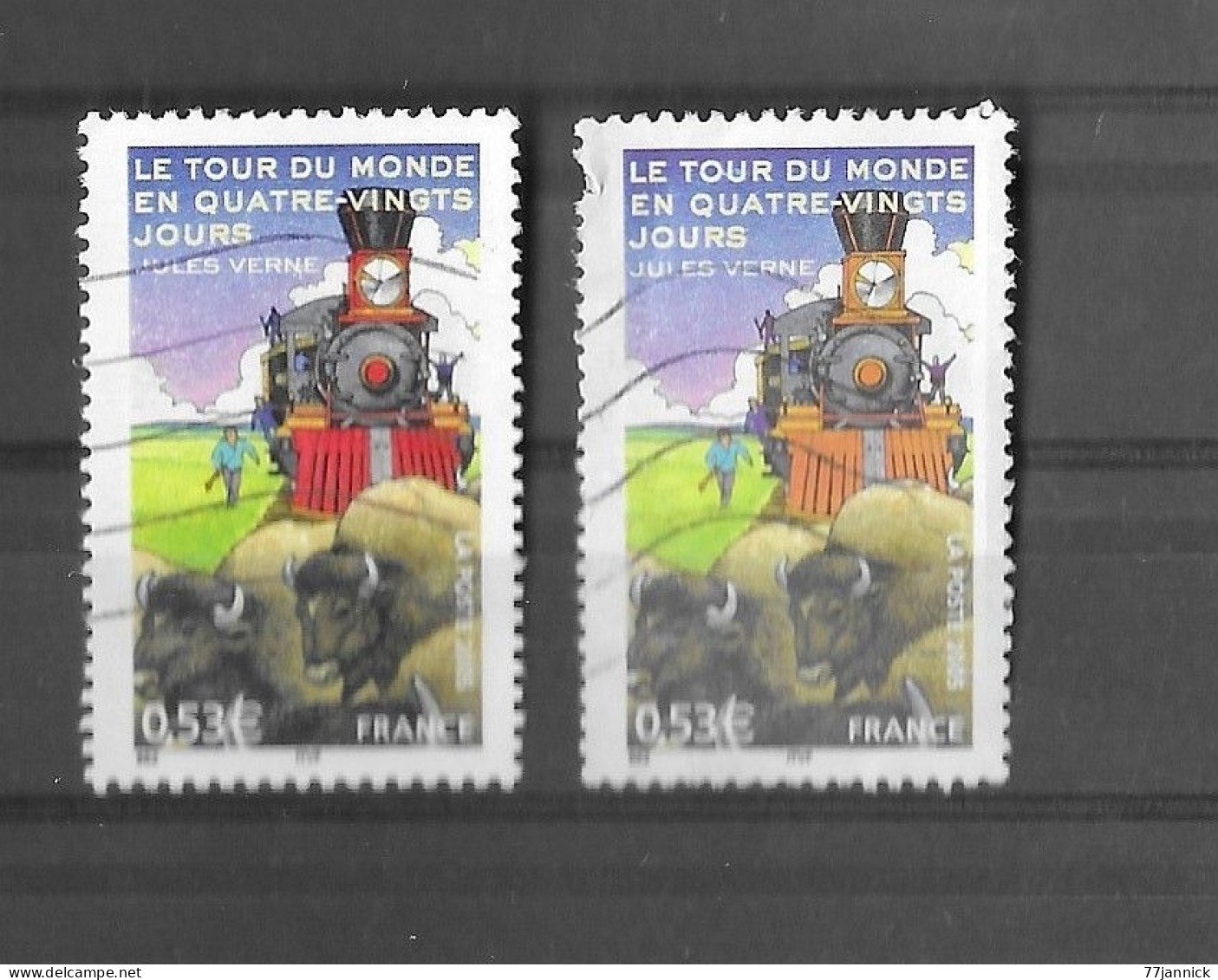 VARIETEE DE COULEUR N° 3793 (  Train Gris Foncé Et Rouge/train Gris Clair Et Orange)  OBLITERE - Gebraucht