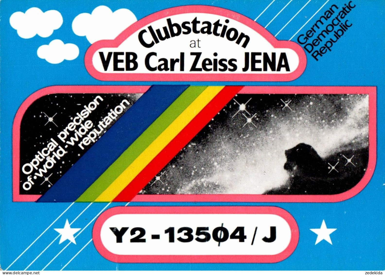 G6458 - Jena VEB Carl Zeiss - QSL Amateurfunkerkarte Radio Funkerkarte - Verlag DDR - Radio