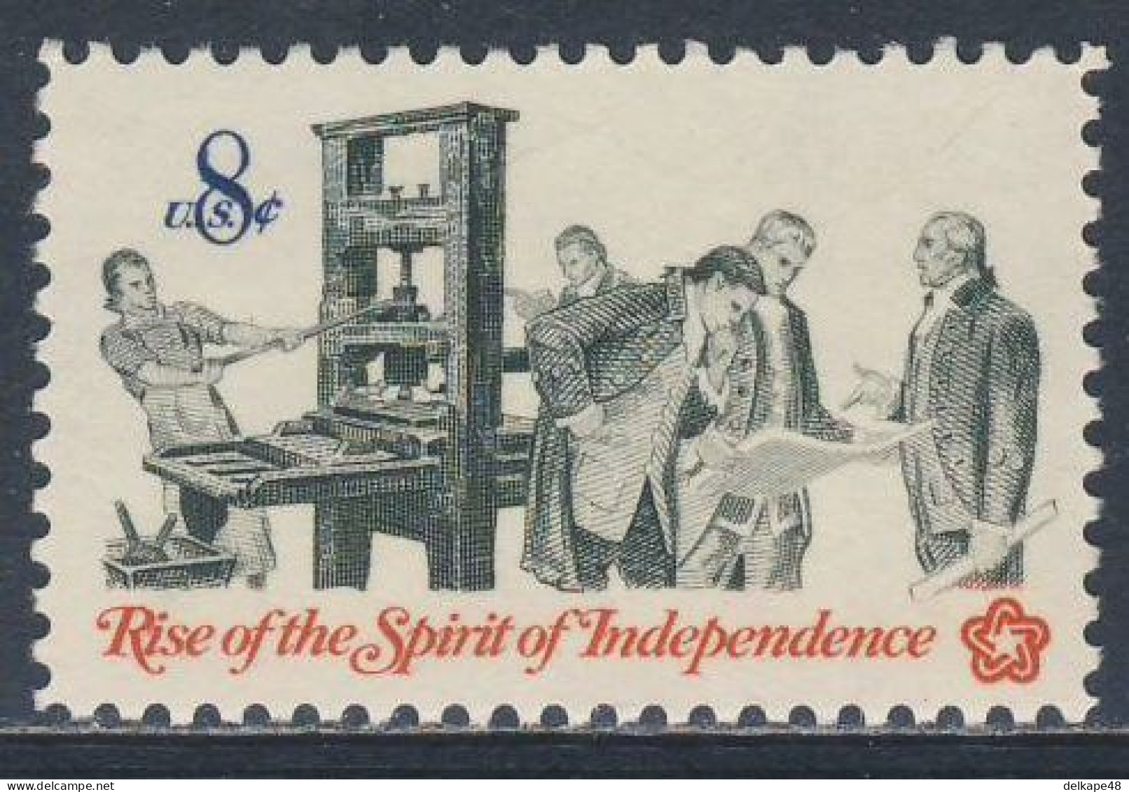 USA 1973 Mi 1092 YT 976 Sc 1476 SG 1481 * MH * Mi 1092 : Patrioten An Der Handpresse, Begutachtung Der Flugschriften  // - Altri & Non Classificati