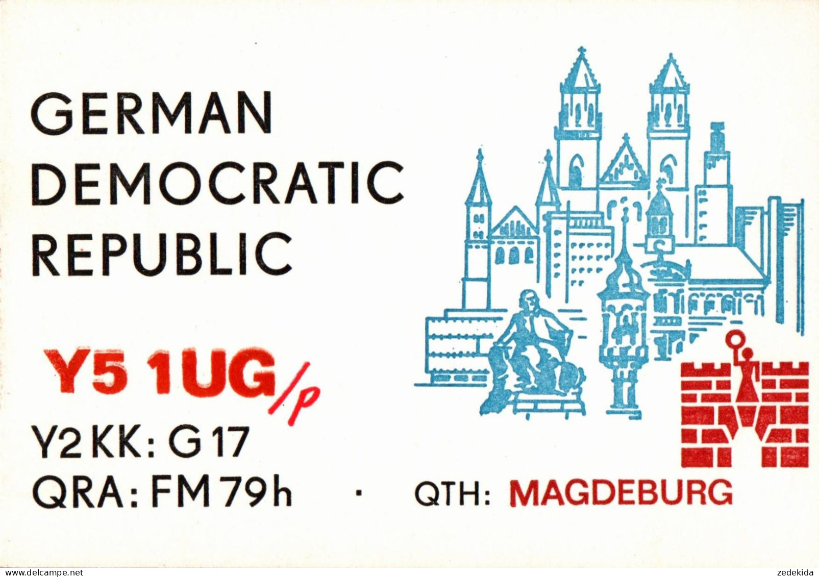 G6468 - Magdeburg - QSL Amateurfunkerkarte Radio Funkerkarte - DDR Verlag DDR - Radio