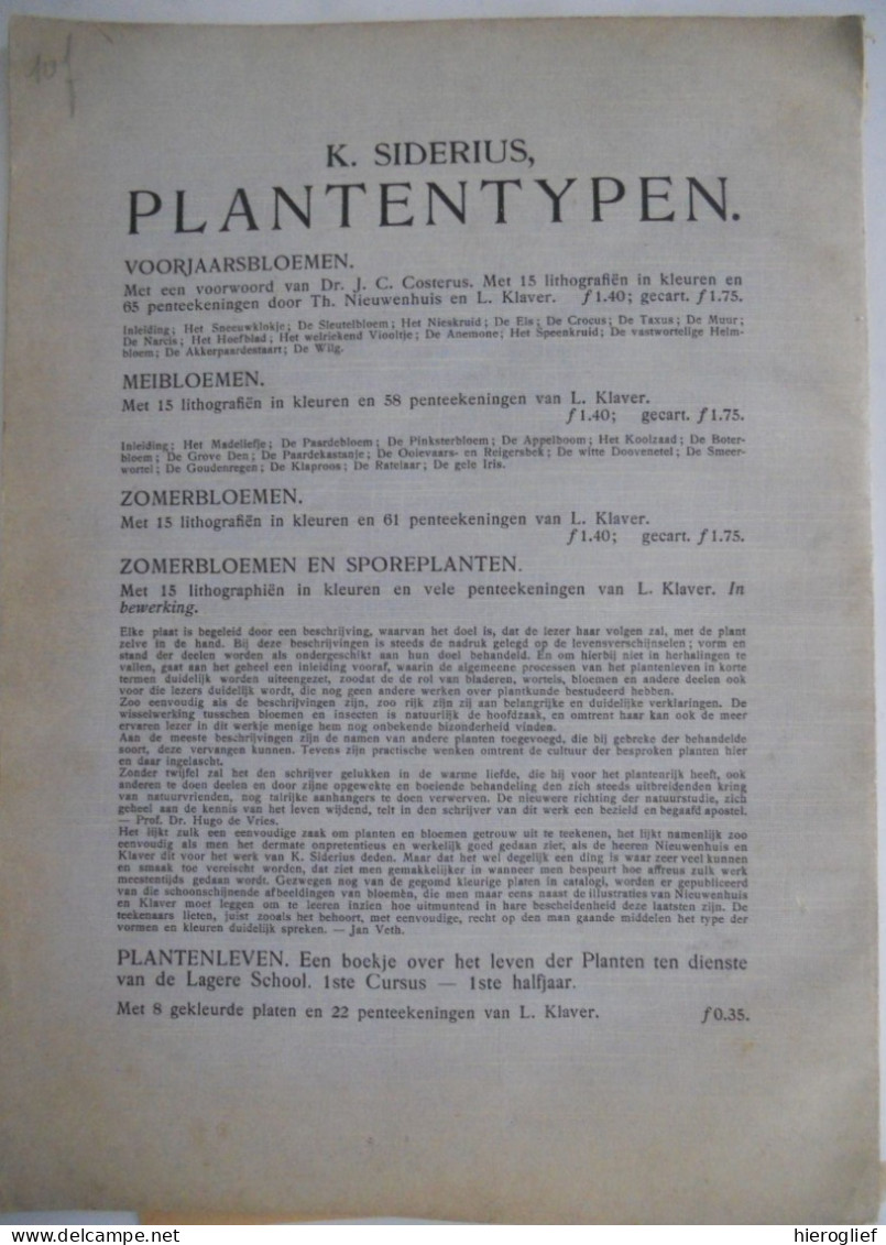 DE ZAAILINGAPPEL geschiedenis en toekomst door K. Siderius met 4 gekleurde platen en 14 penteekeningen v L. Klaver 1904