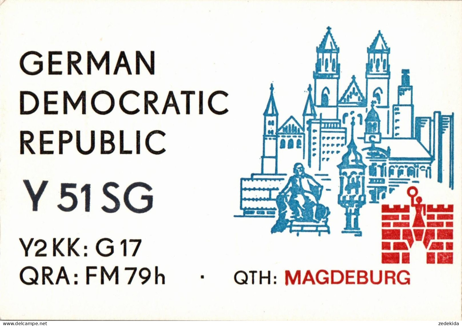 G6469 - Magdeburg - QSL Amateurfunkerkarte Radio Funkerkarte - DDR Verlag DDR - Radio