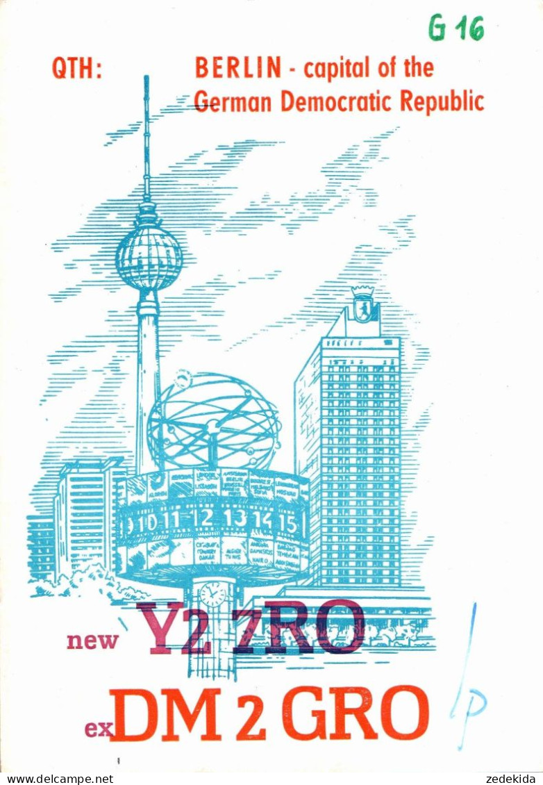 G6471 - Berlin - QSL Amateurfunkerkarte Radio Funkerkarte -  Verlag DDR Grafik - Radio