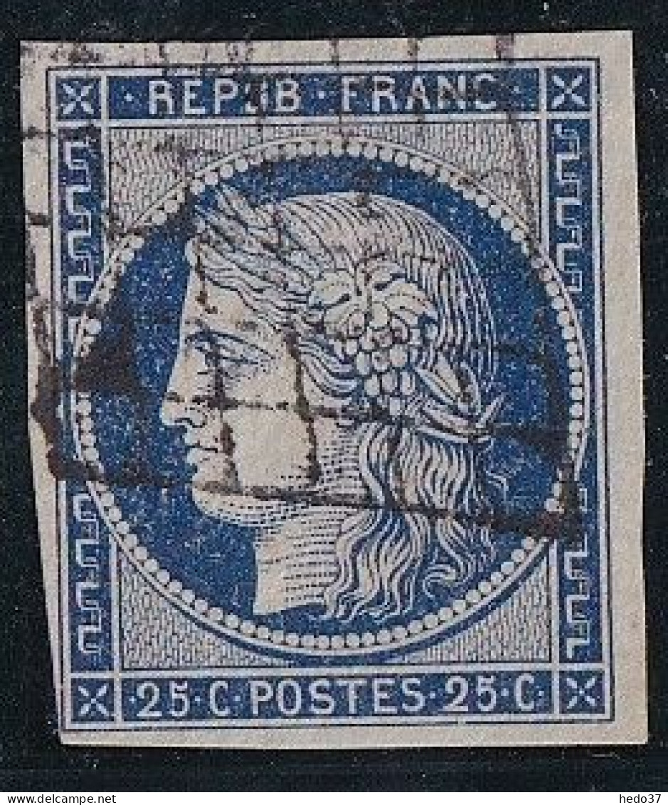 France N°4a - Bleu Foncé. - Oblitéré - TB - 1849-1850 Cérès