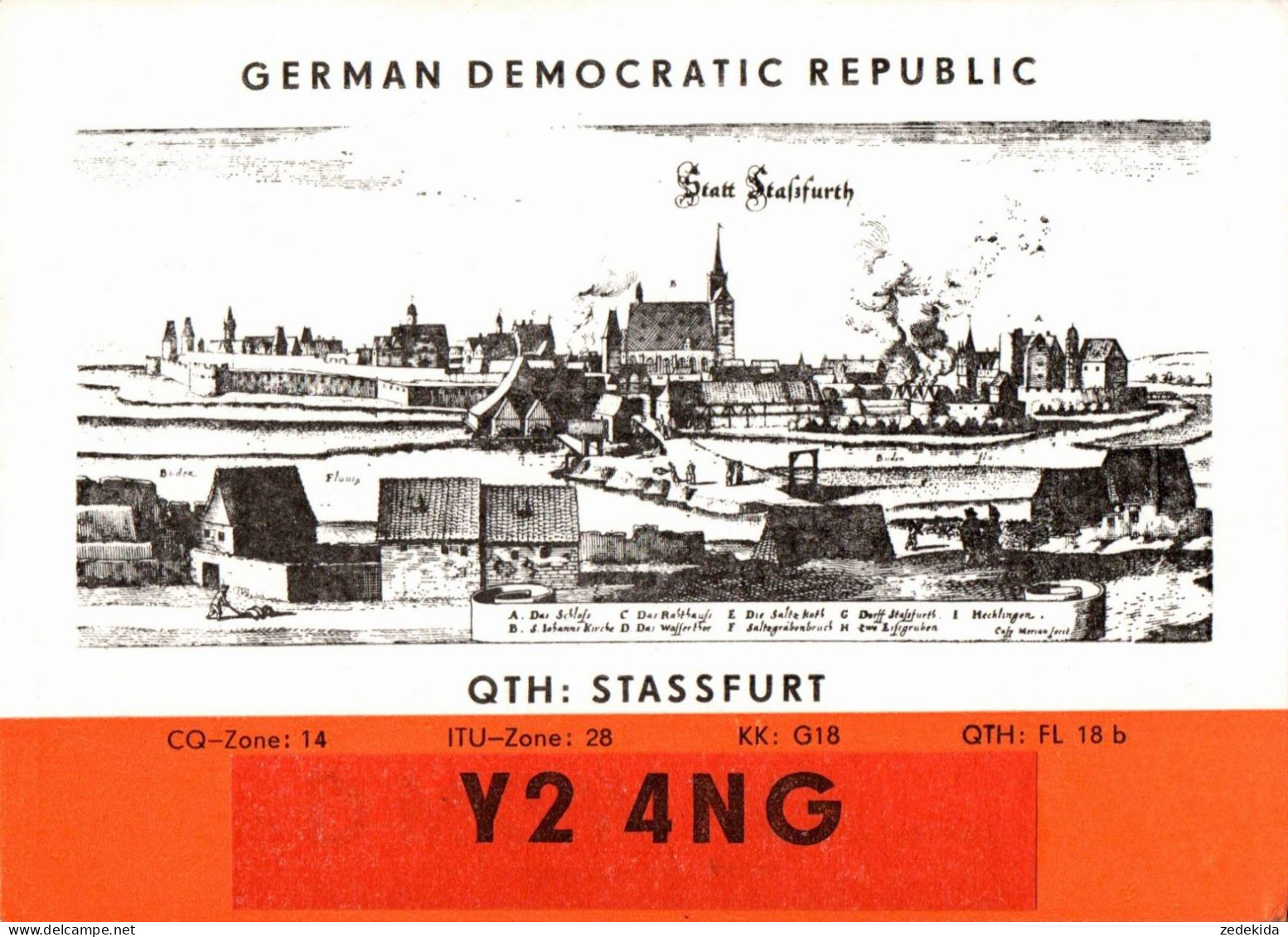 G6475 - Stassfurt - QSL Amateurfunkerkarte Radio Funkerkarte -  Verlag DDR - Radio