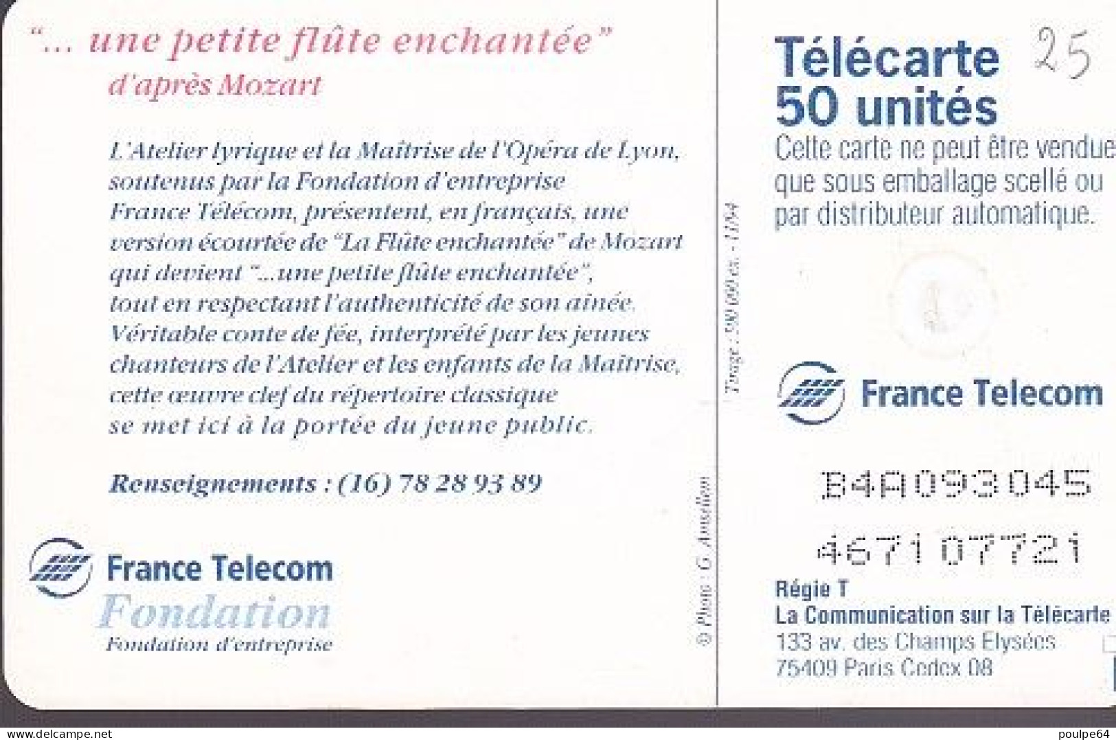 F525 - 11/1994 - FLUTE ENCHANTÉE - 50 GEM - 1994