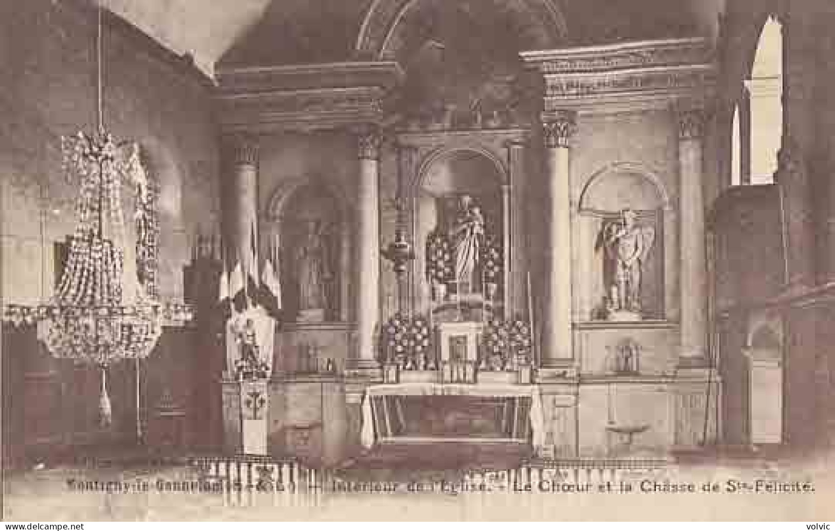 28 - MONTIGNY-LE-GANNELON - Intérieur De L'Eglise - Le Choeur Et La Chasse De Ste Félicité - Montigny-le-Gannelon