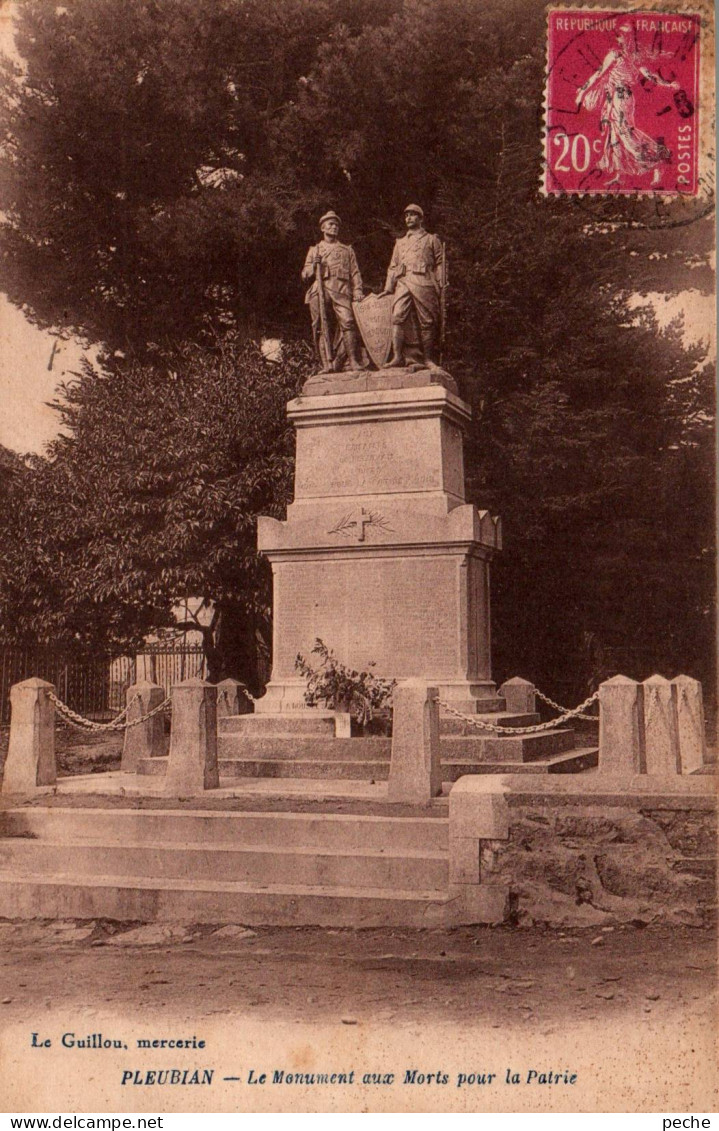 N°115884 -cpa Pleubian -le Monument Aux Morts Pour La Patrie- - Pleubian