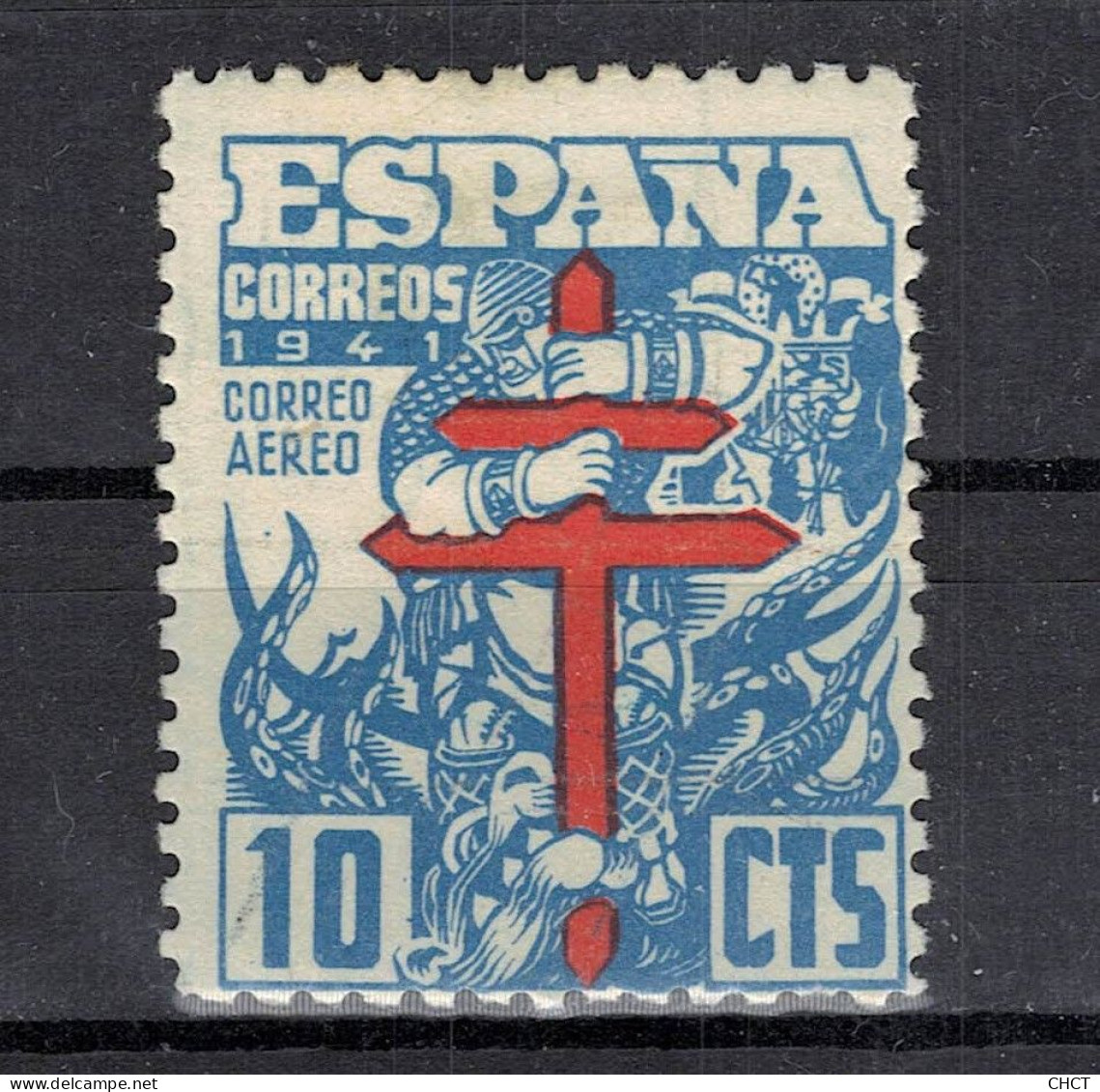 CHCT59 -  The Struggle Against Tuberculosis, 1941, MH, Spain - Wohlfahrtsmarken